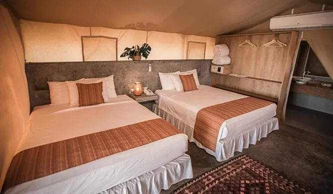 Bed in Vichayito Bungalows & Carpas by Aranwa Hotels