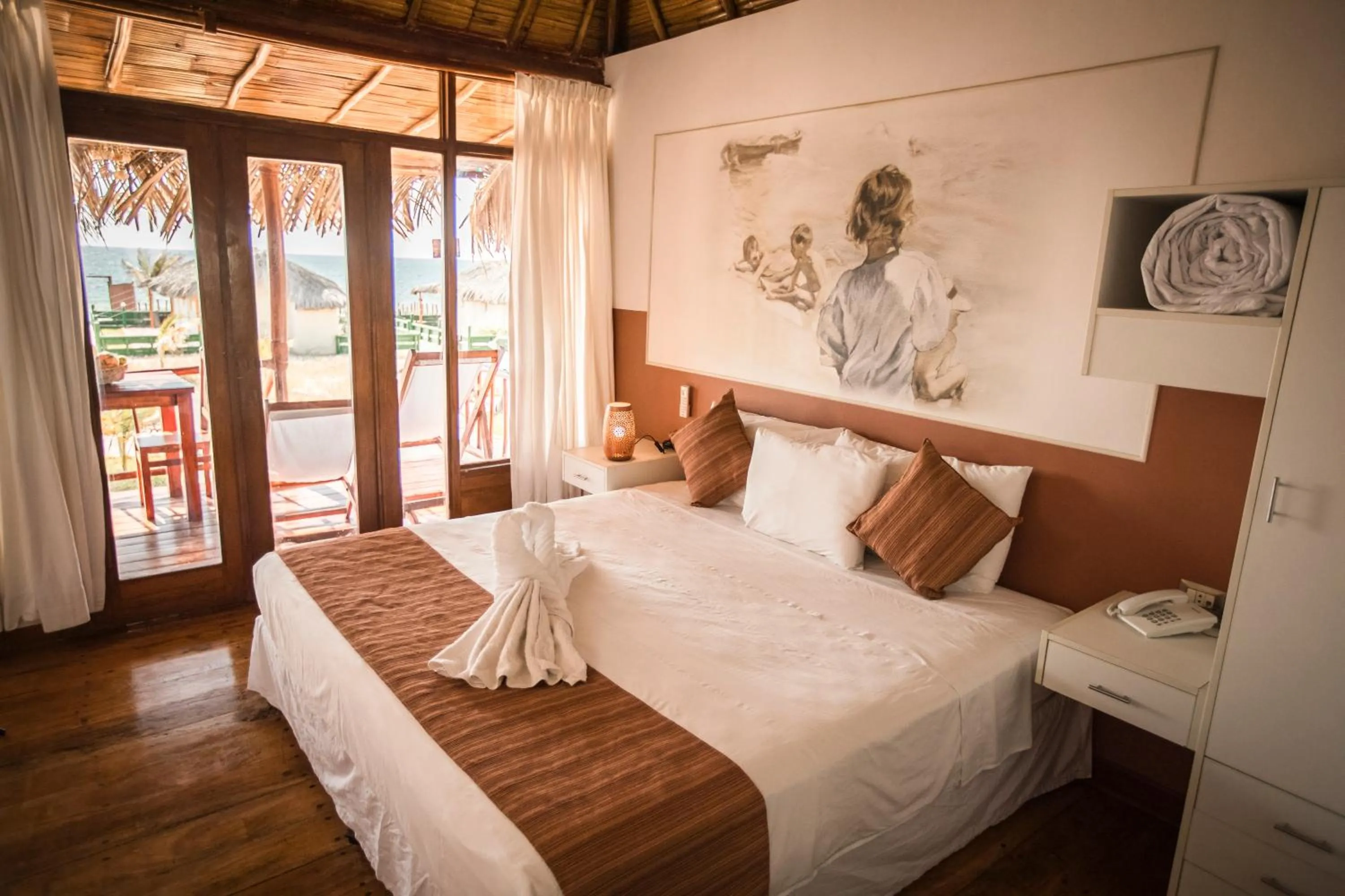 Bed in Vichayito Bungalows & Carpas by Aranwa Hotels