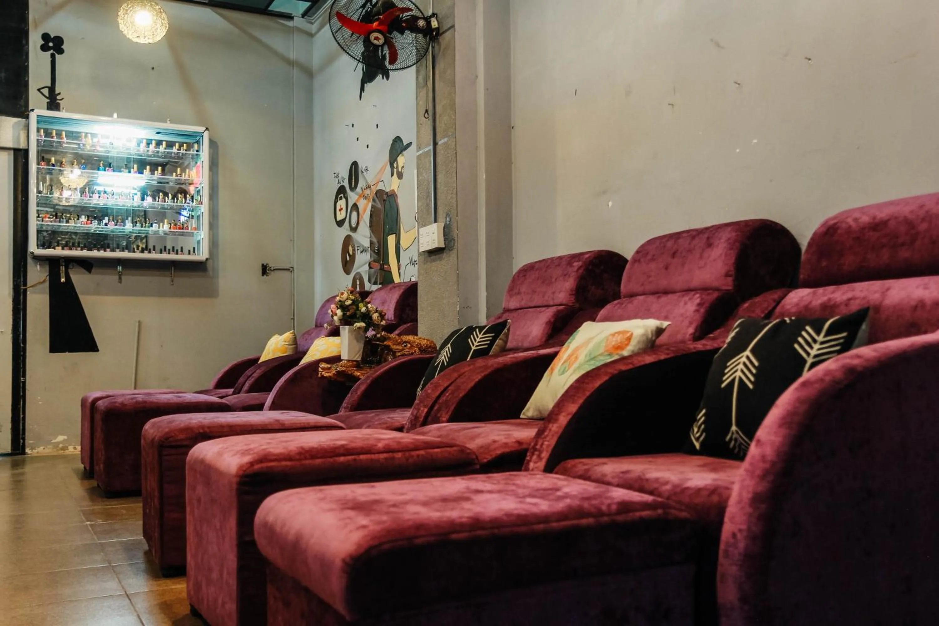 Living room in DMZ Hostel