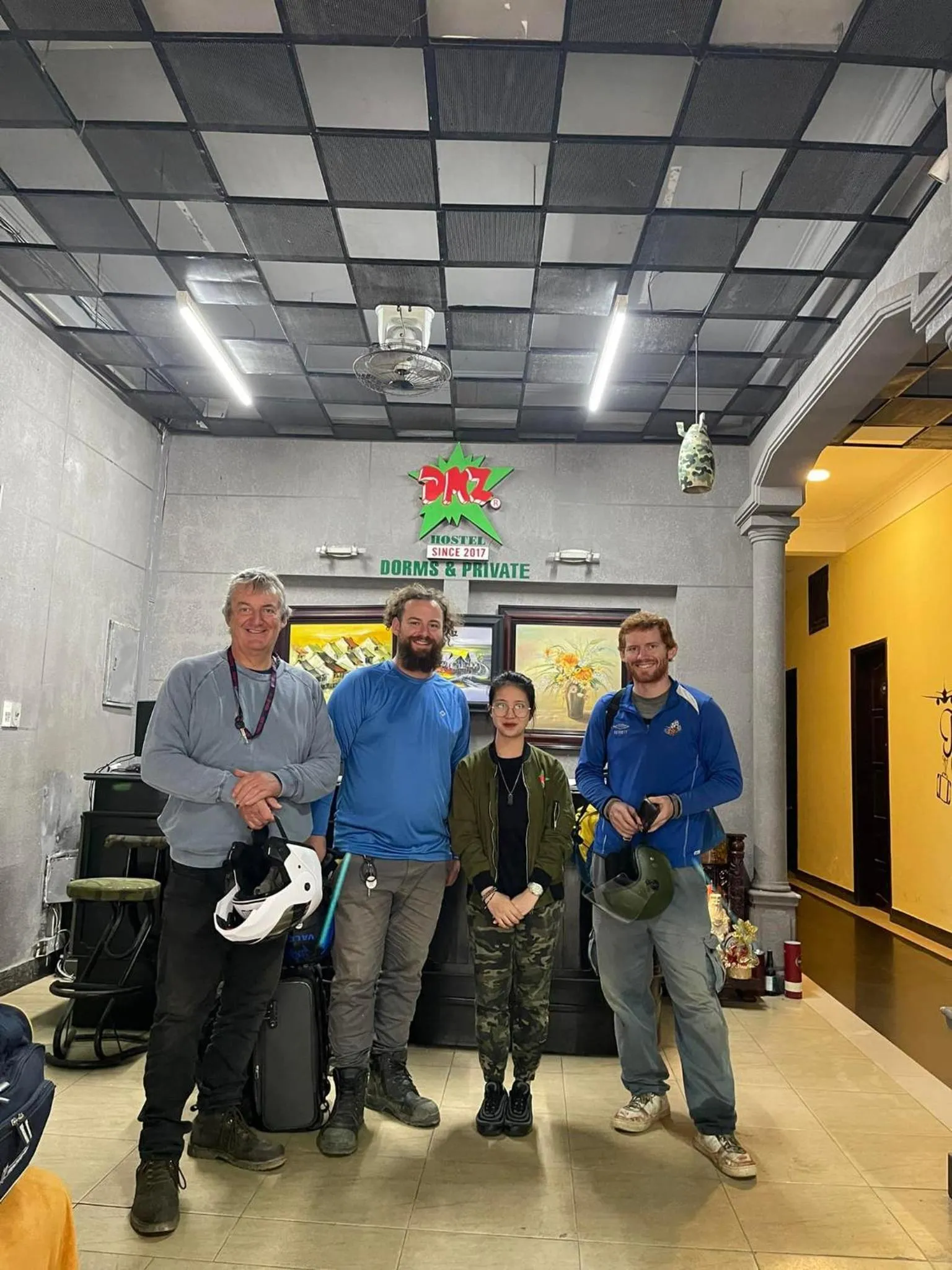 group of guests in DMZ Hostel