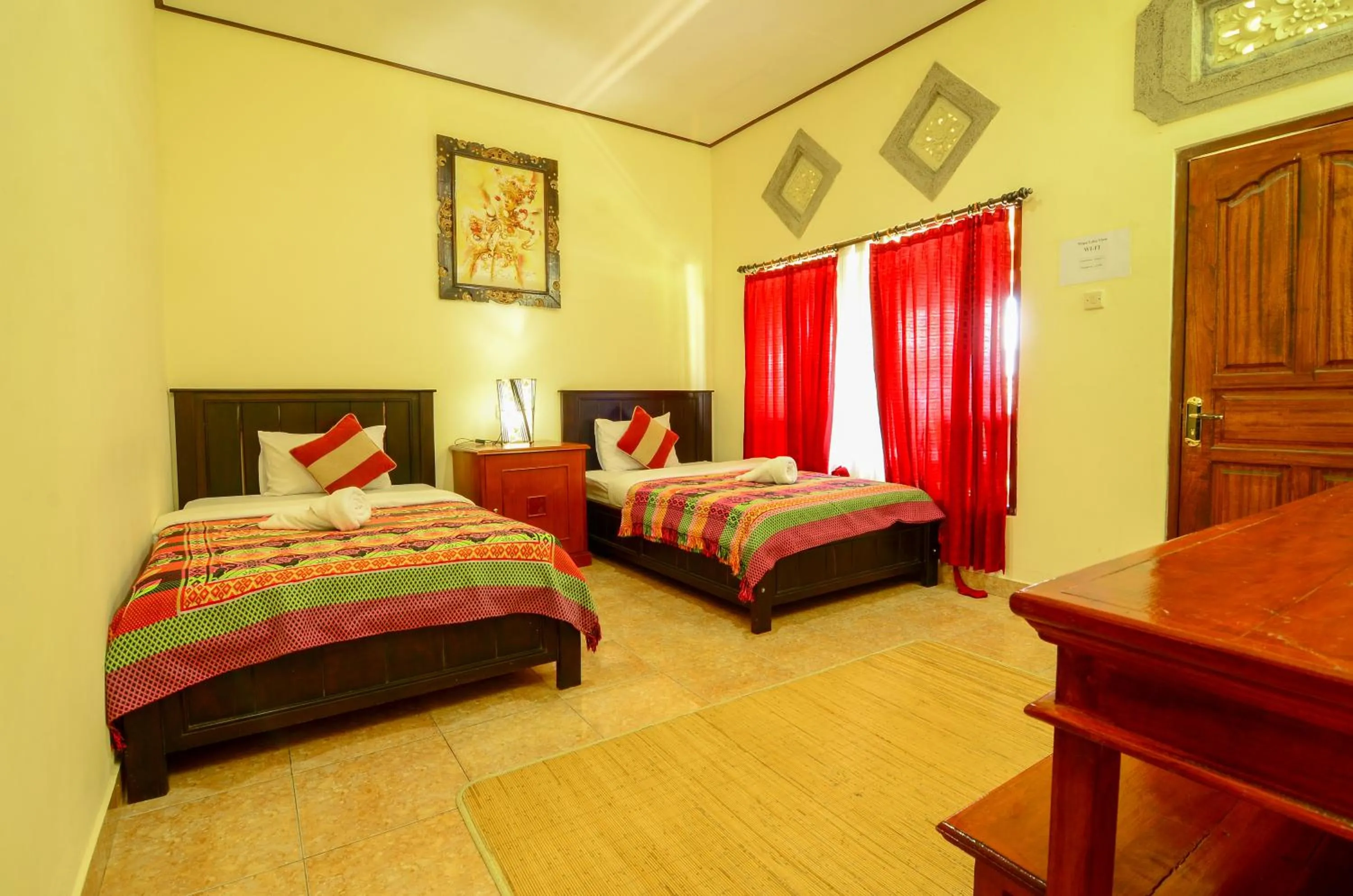 Bed in Mapa Lake View Bungalow