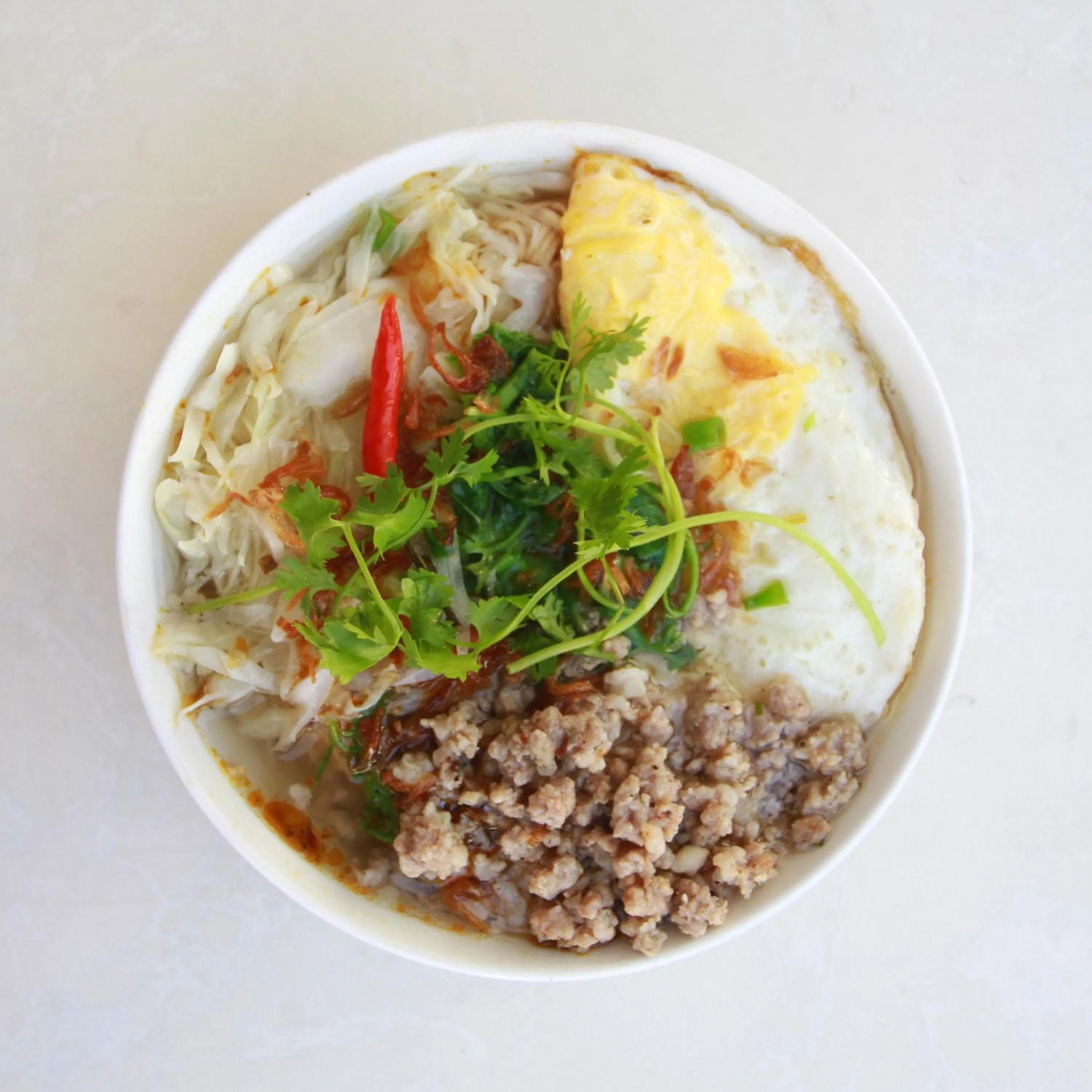 Asian breakfast in Ngoc Minh Hotel