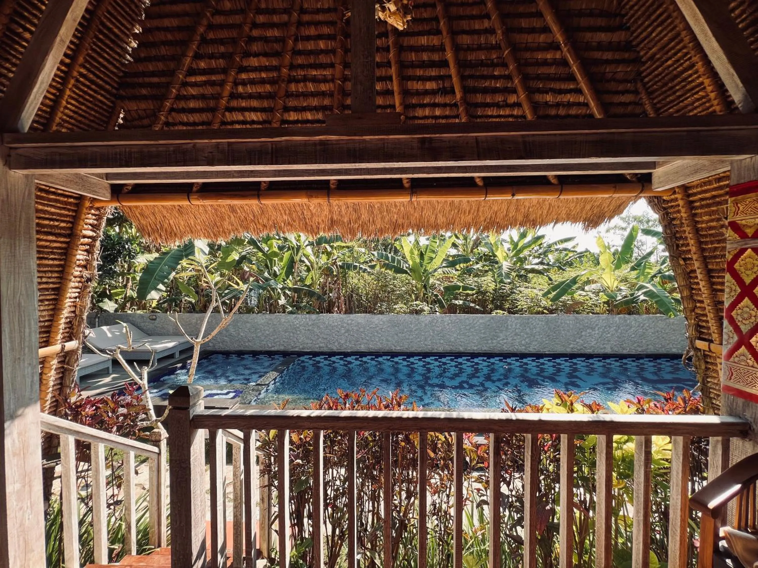 Pool view in HoneyBee Huts