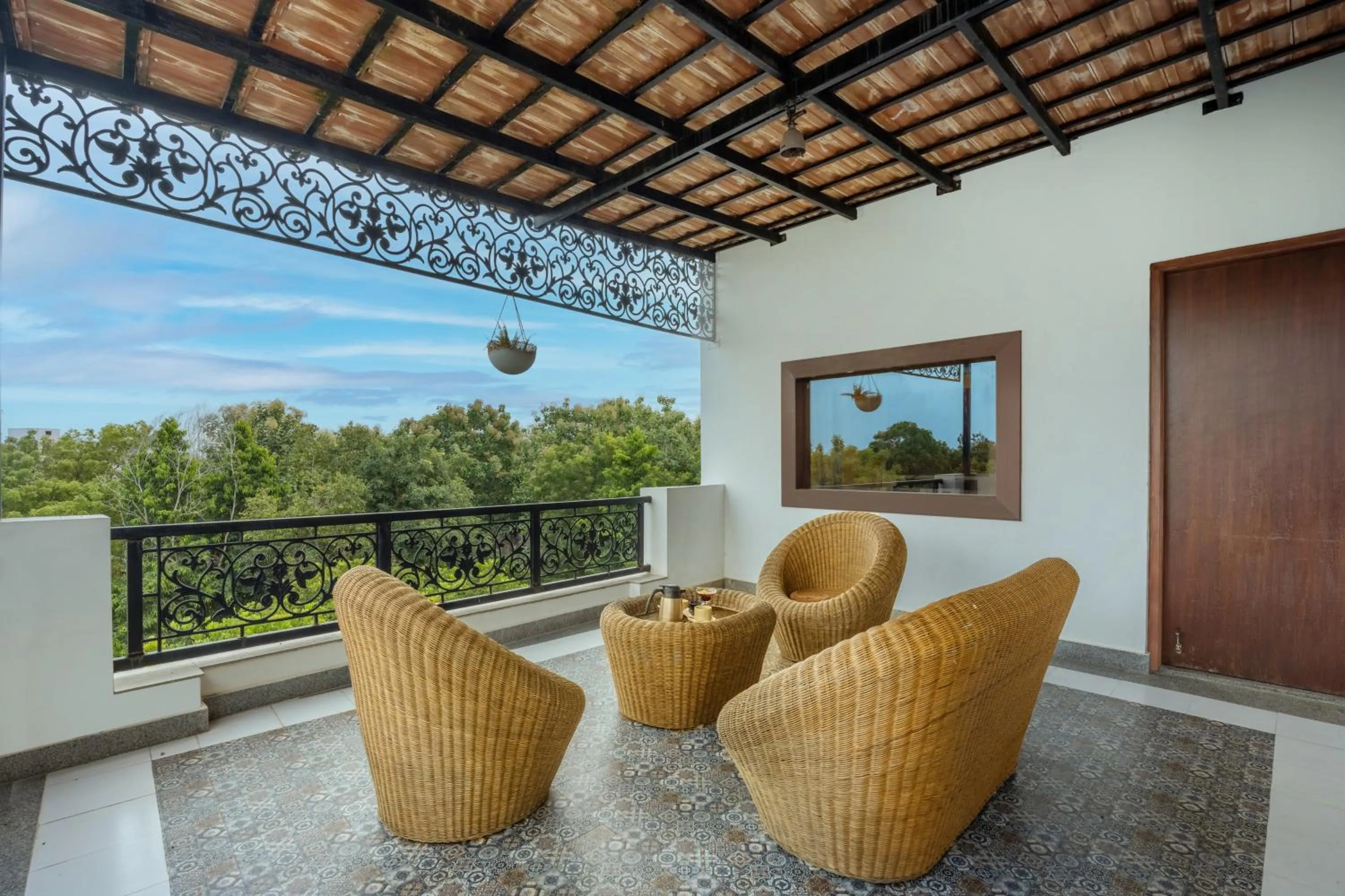 Seating area in Treebo Premium Villa Escape In With Pool View
