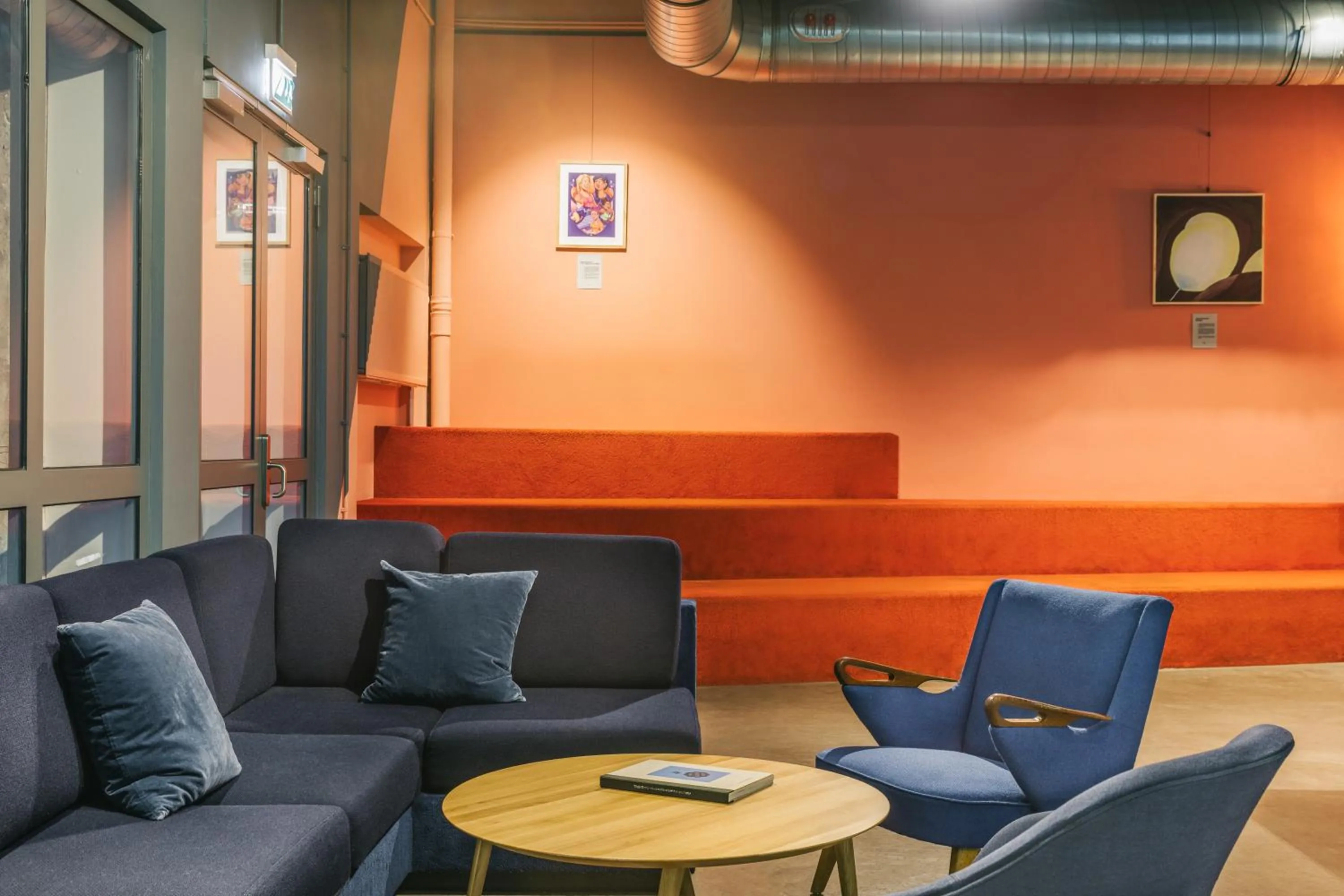 Seating area in The Social Hub Rotterdam