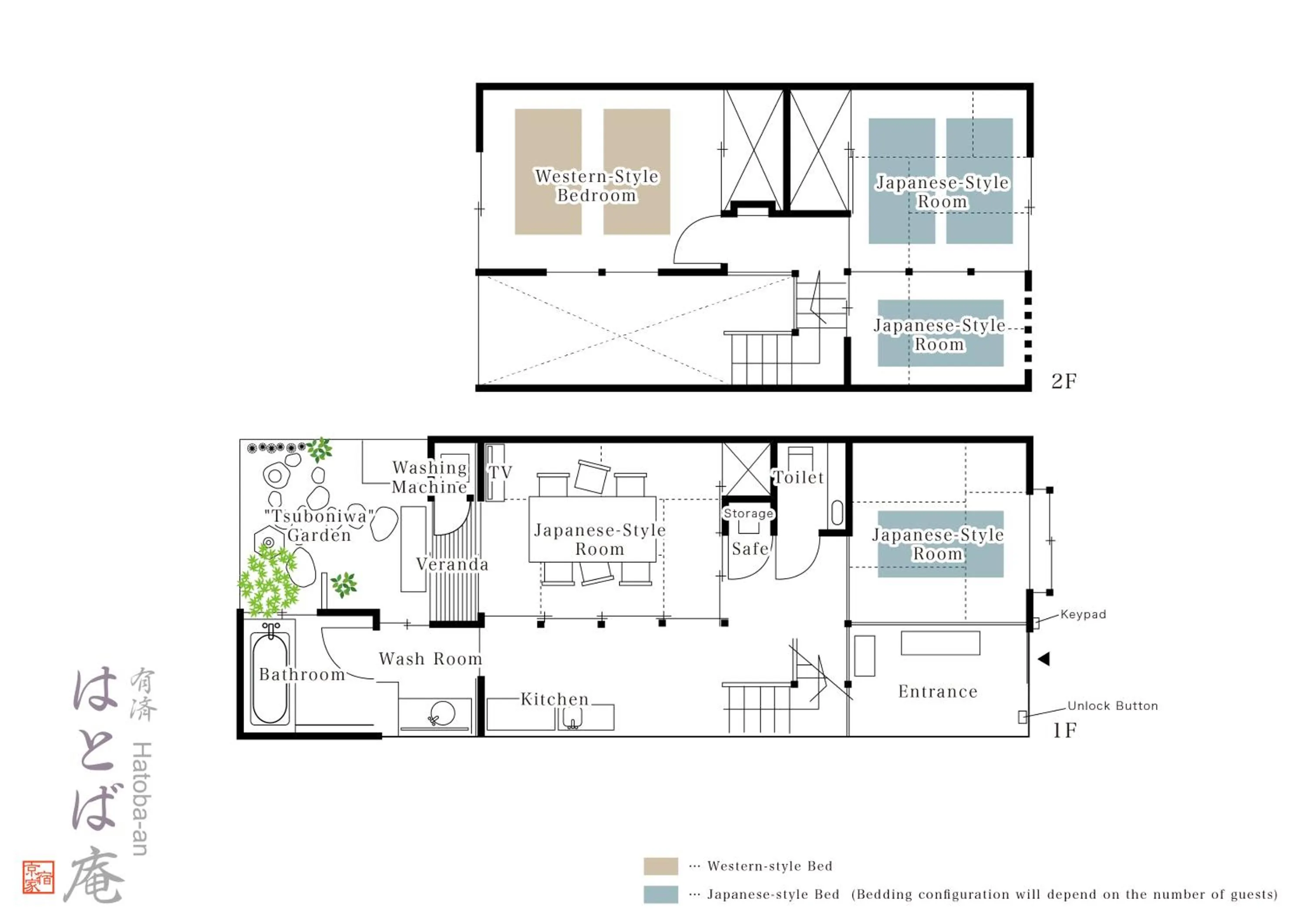 Floor plan in Hatoba an Machiya House
