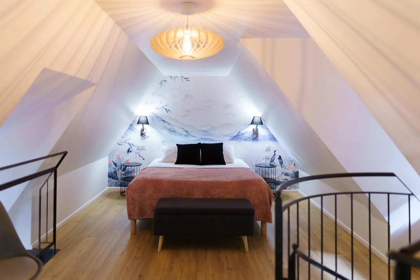 Bed in CITOTEL La Chaumière Roz-Aven