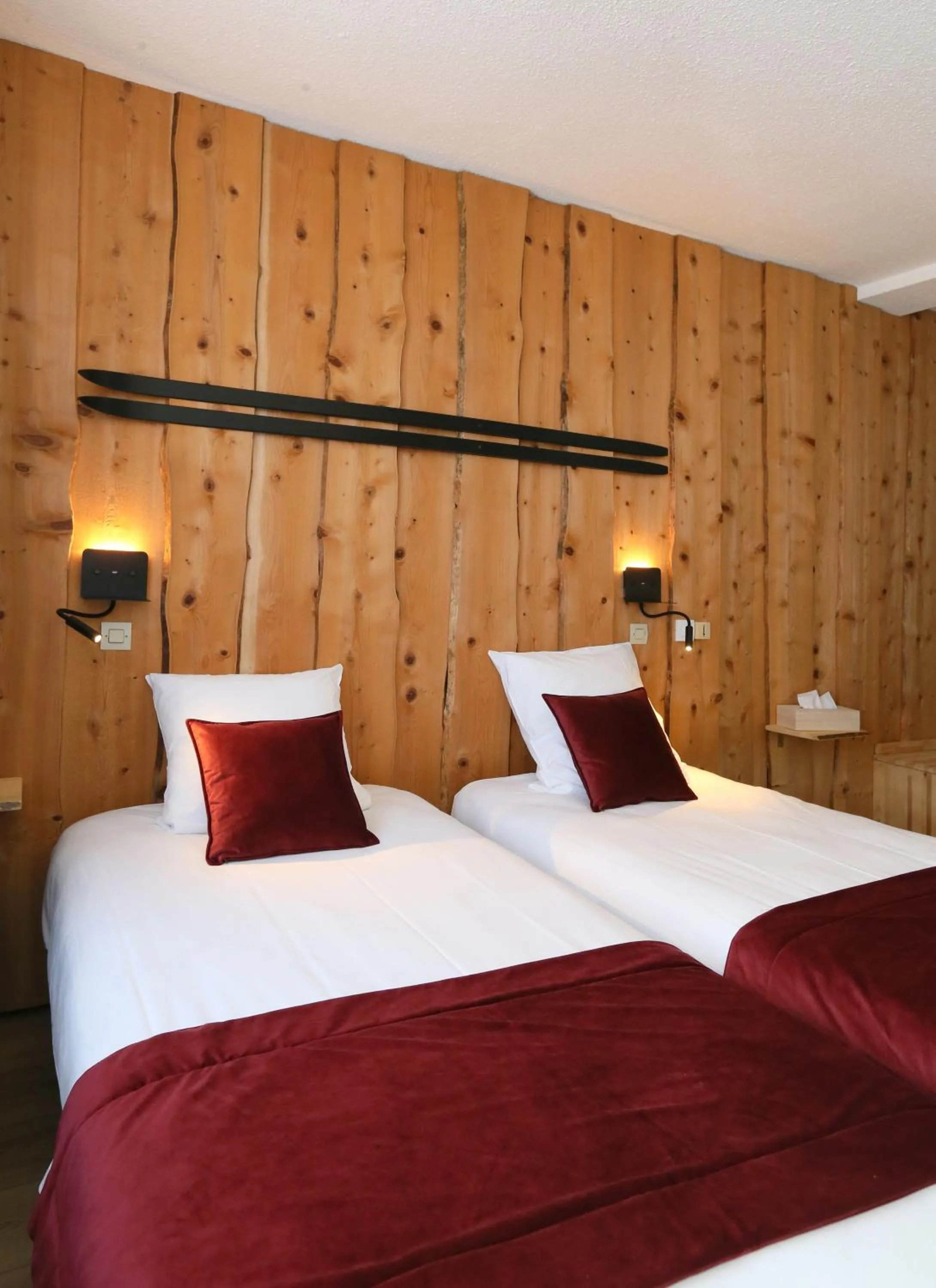 Bed in Hôtel Restaurant La Buffe