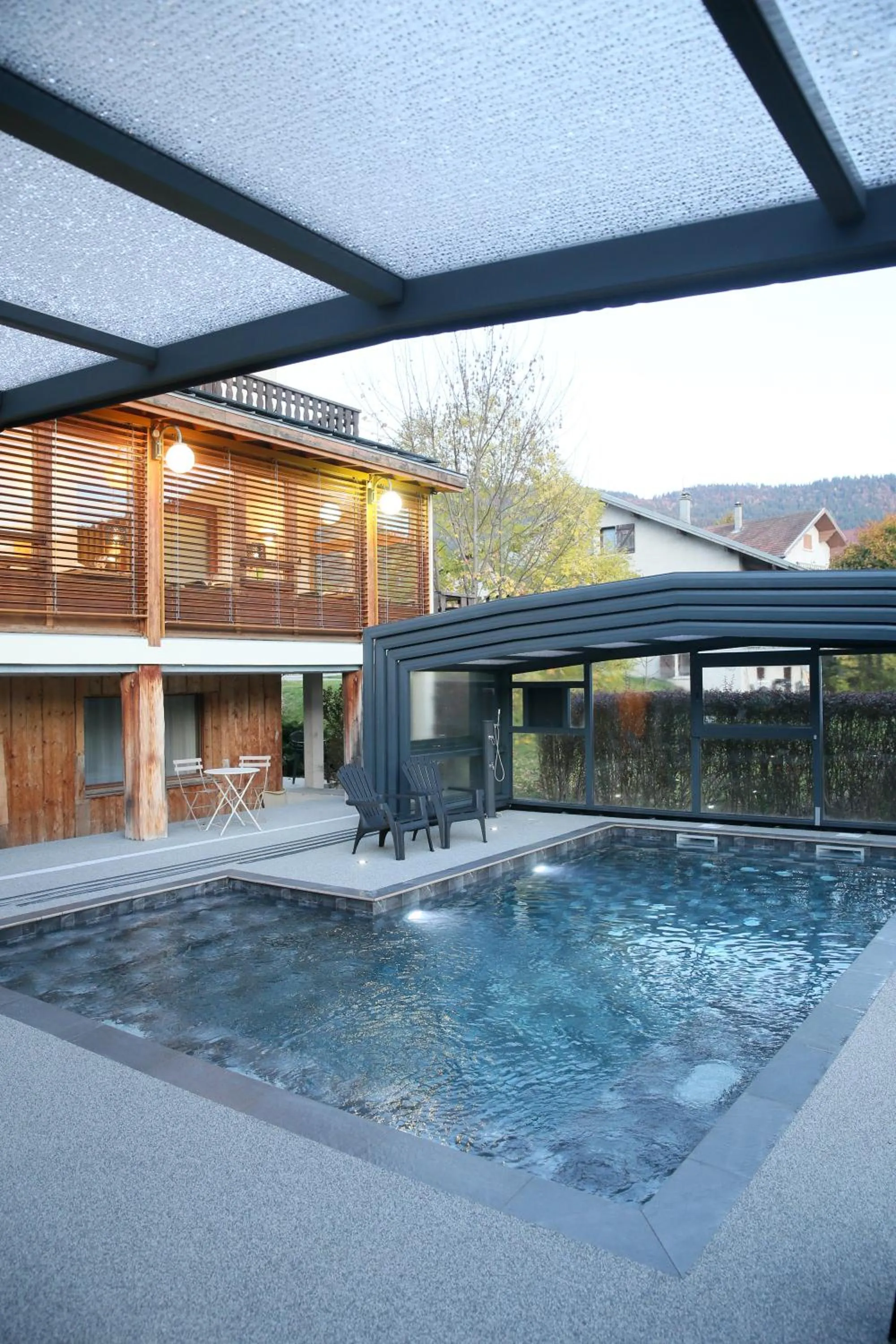 Swimming pool in Hôtel Restaurant La Buffe