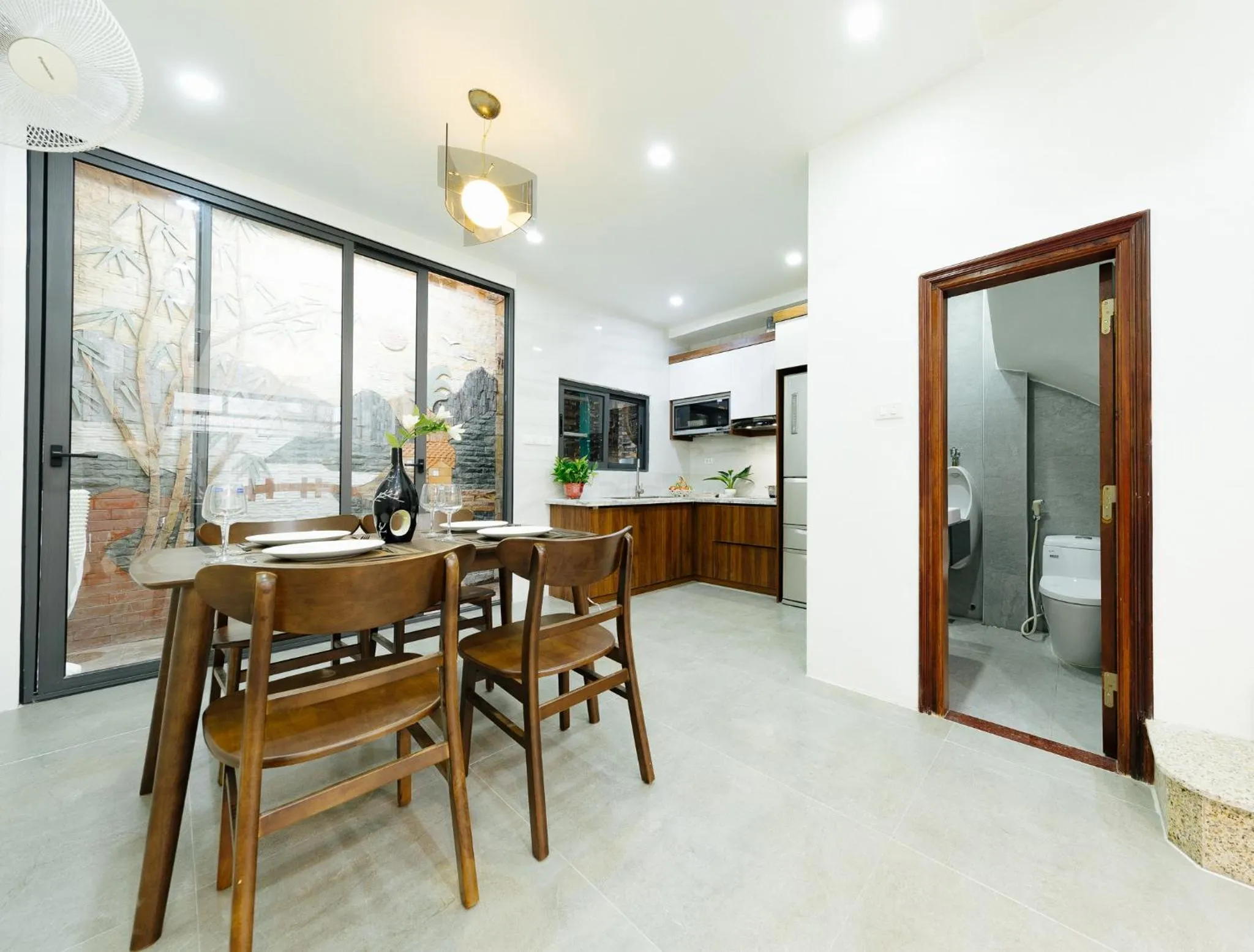 Dining area in Hi Home Residences Ba Dinh