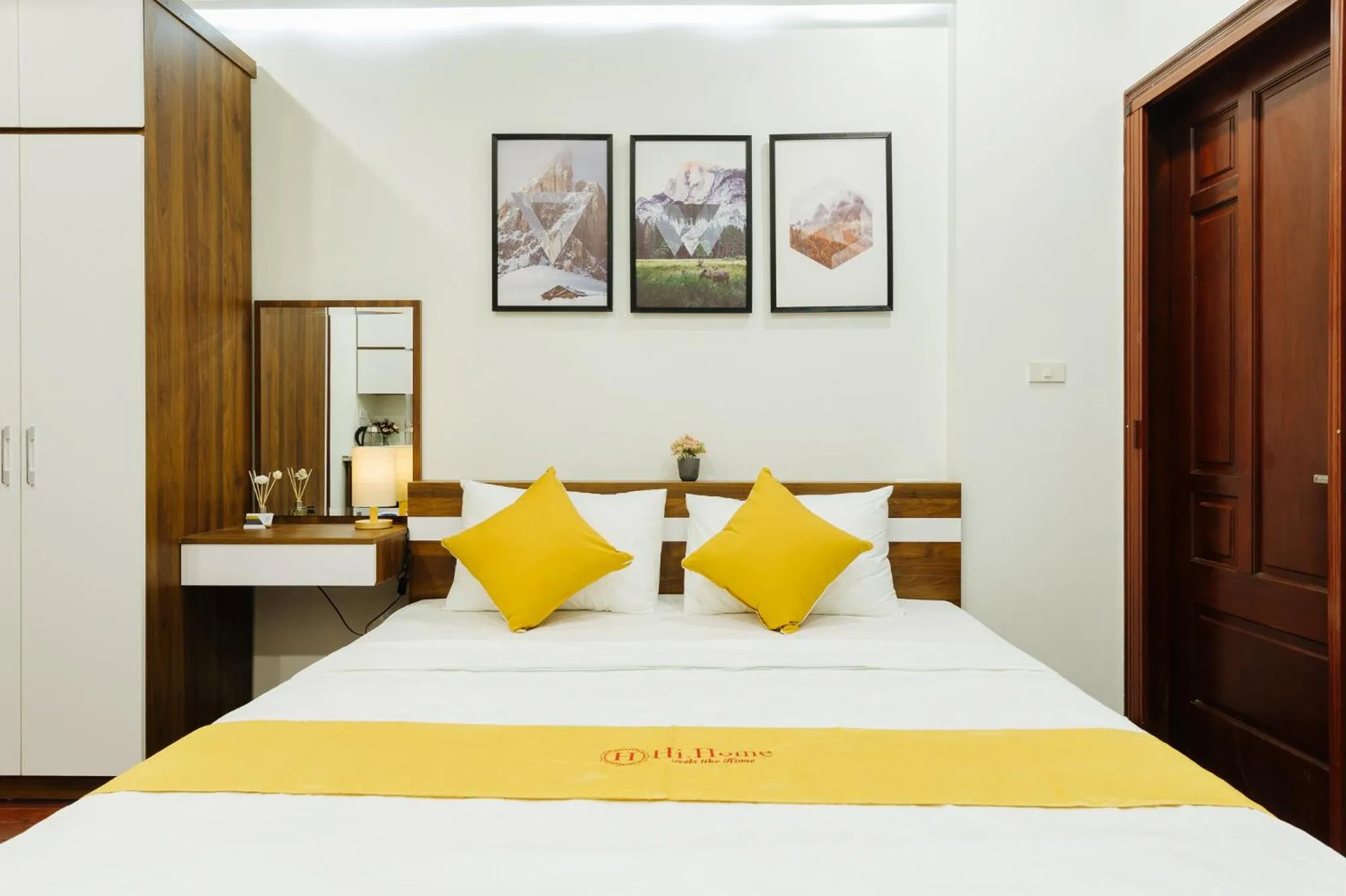 Bed in Hi Home Residences Ba Dinh