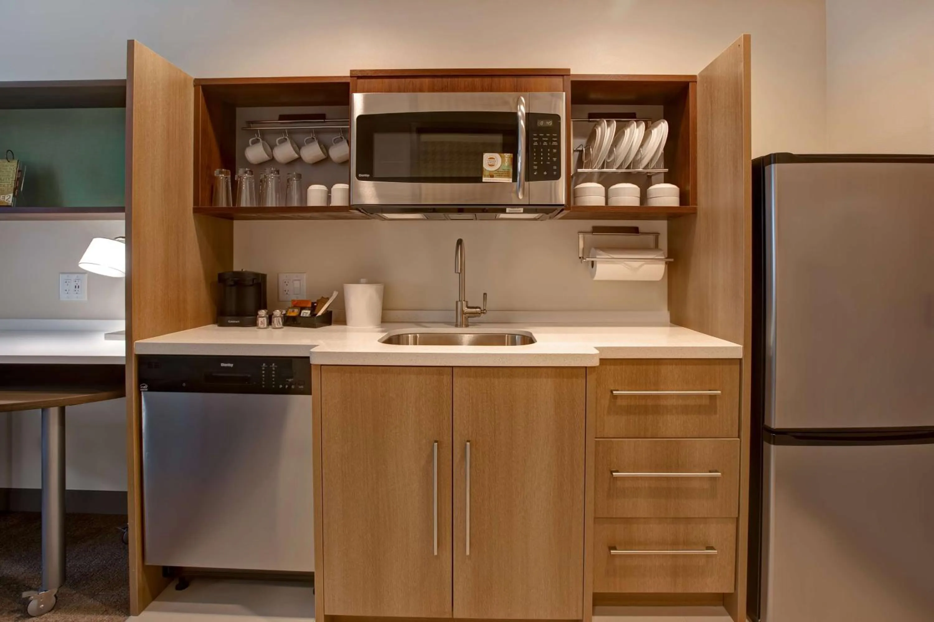 Kitchen or kitchenette in Home2 Suites By Hilton Charlotte Northlake