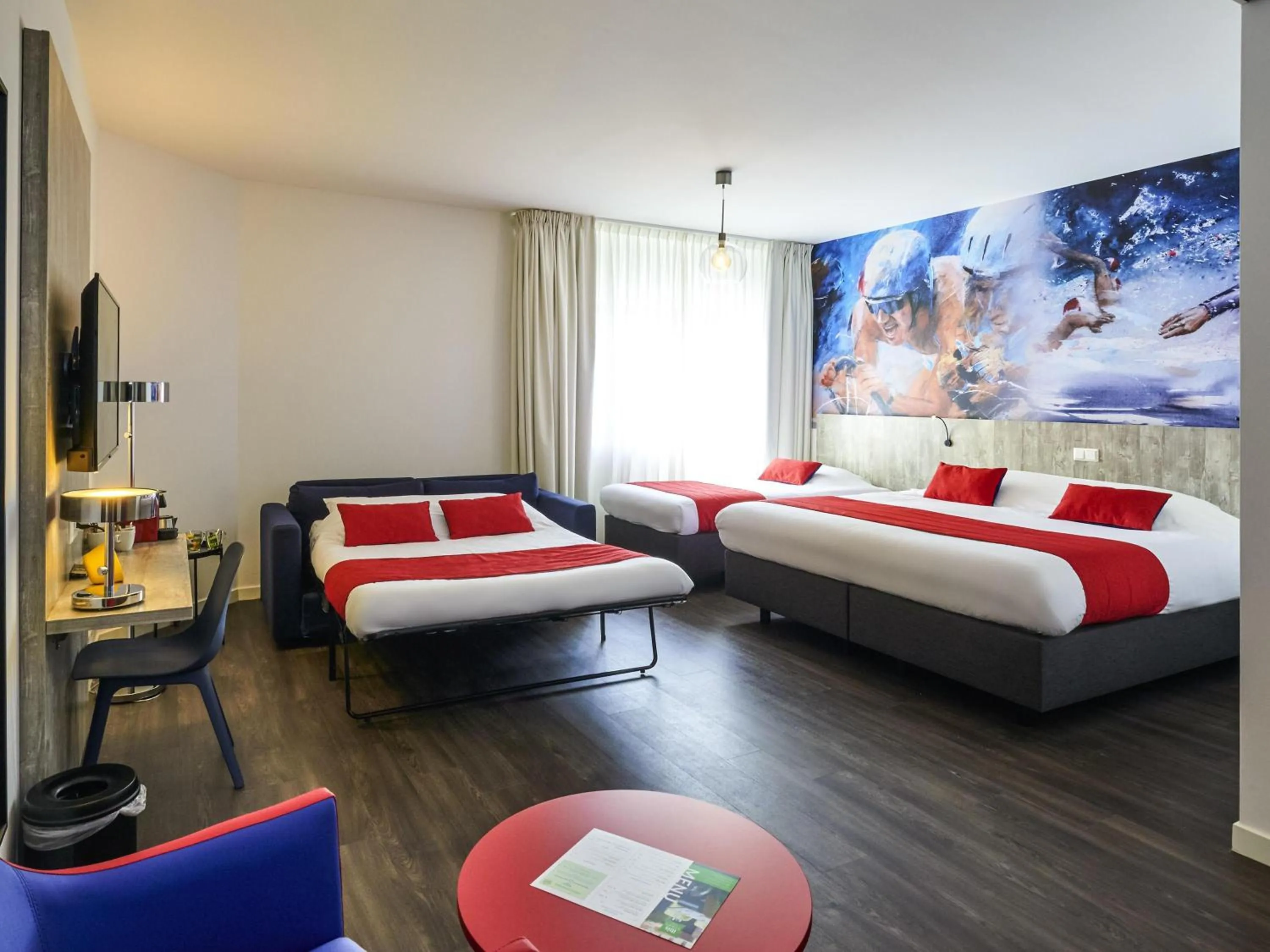 Bedroom, Bed in ibis Styles Almere
