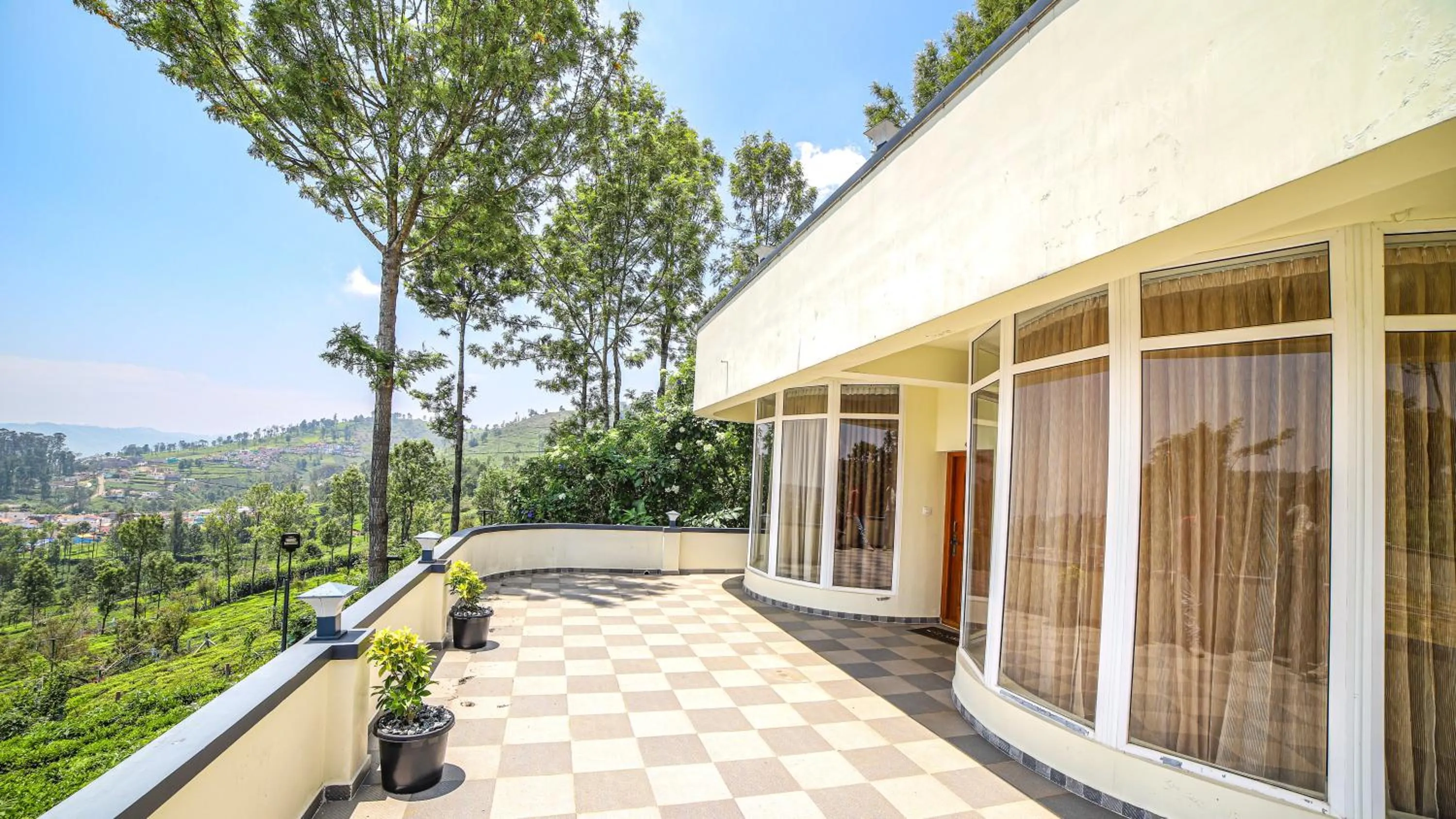 Patio in Aira Residency Kothagiri by Lexstays