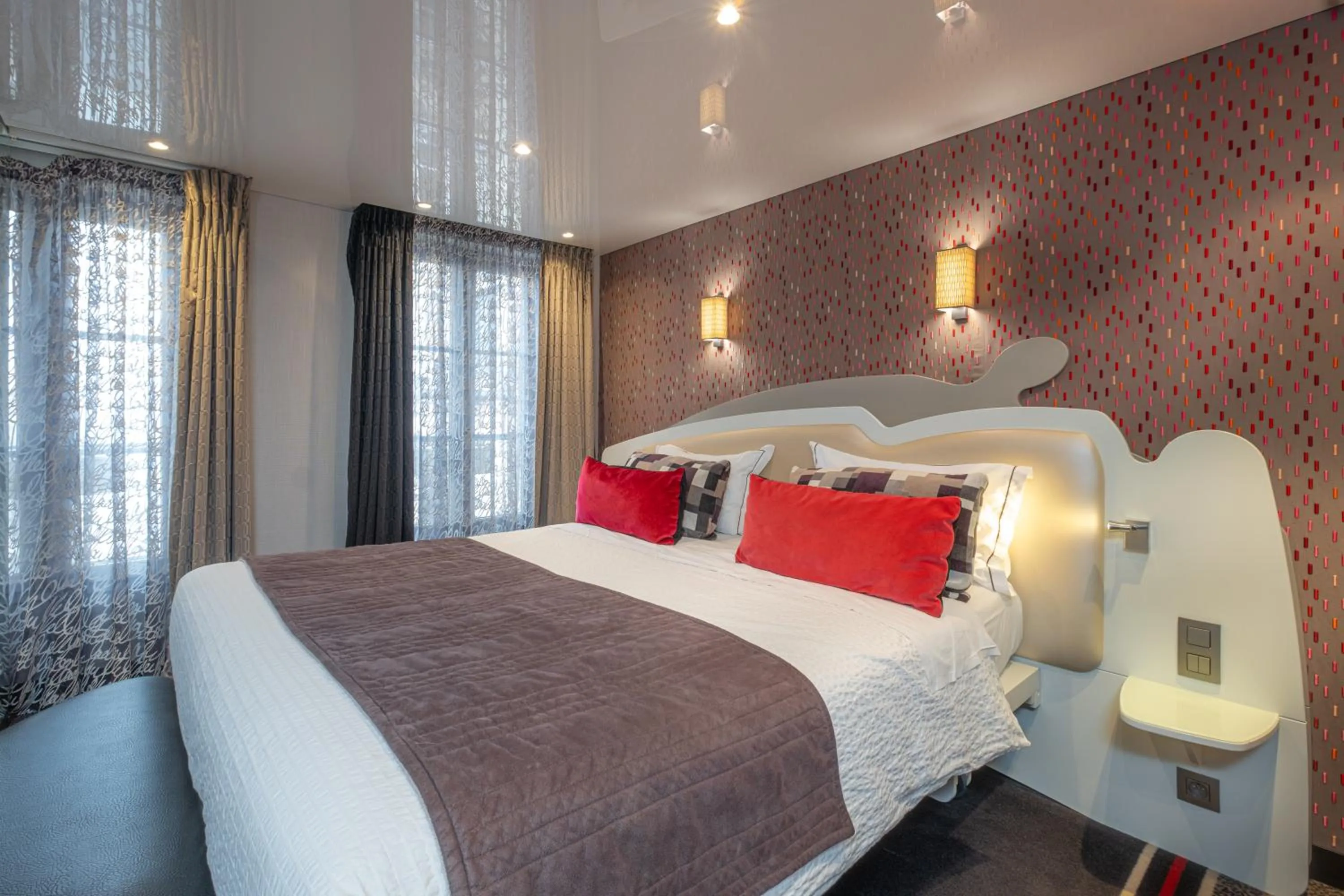 Bed in Hôtel Du Vieux Saule