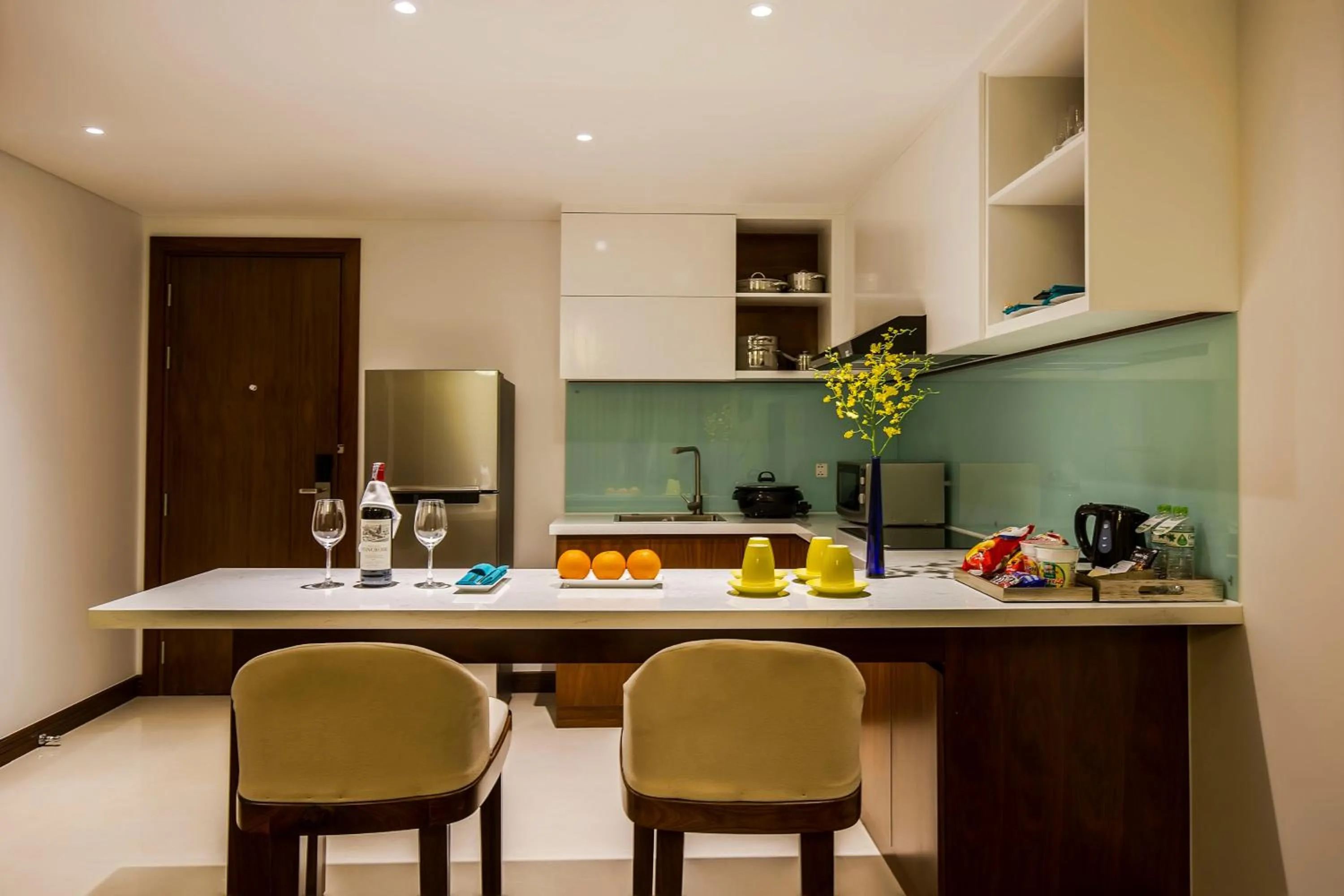Kitchen or kitchenette in Maximilan Danang Beach Hotel