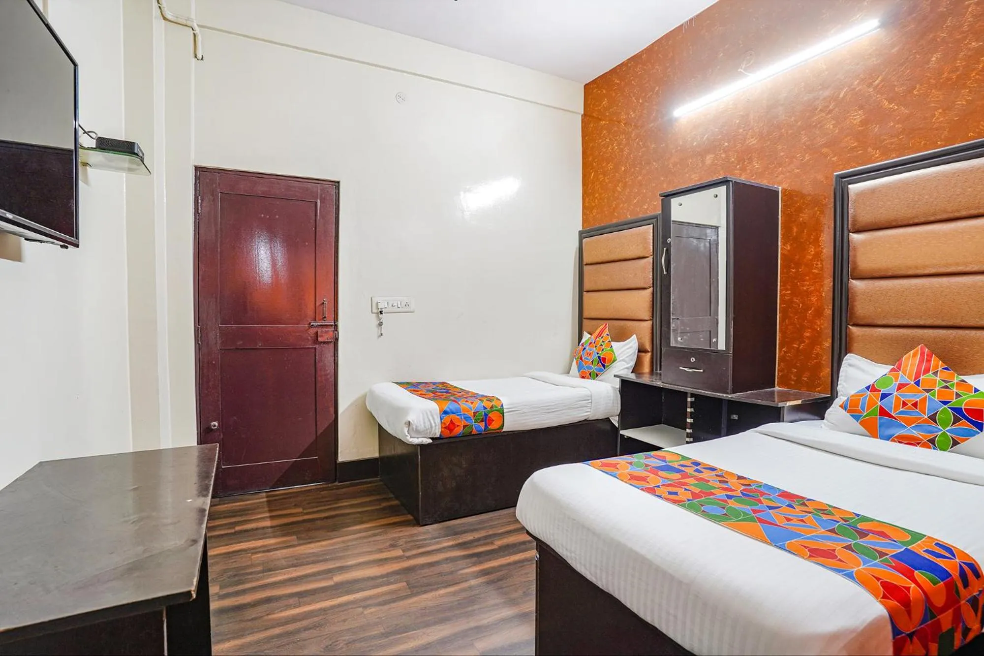 Bed in FabHotel Pavithraa Edition - Nr Yeshwantpur Circle