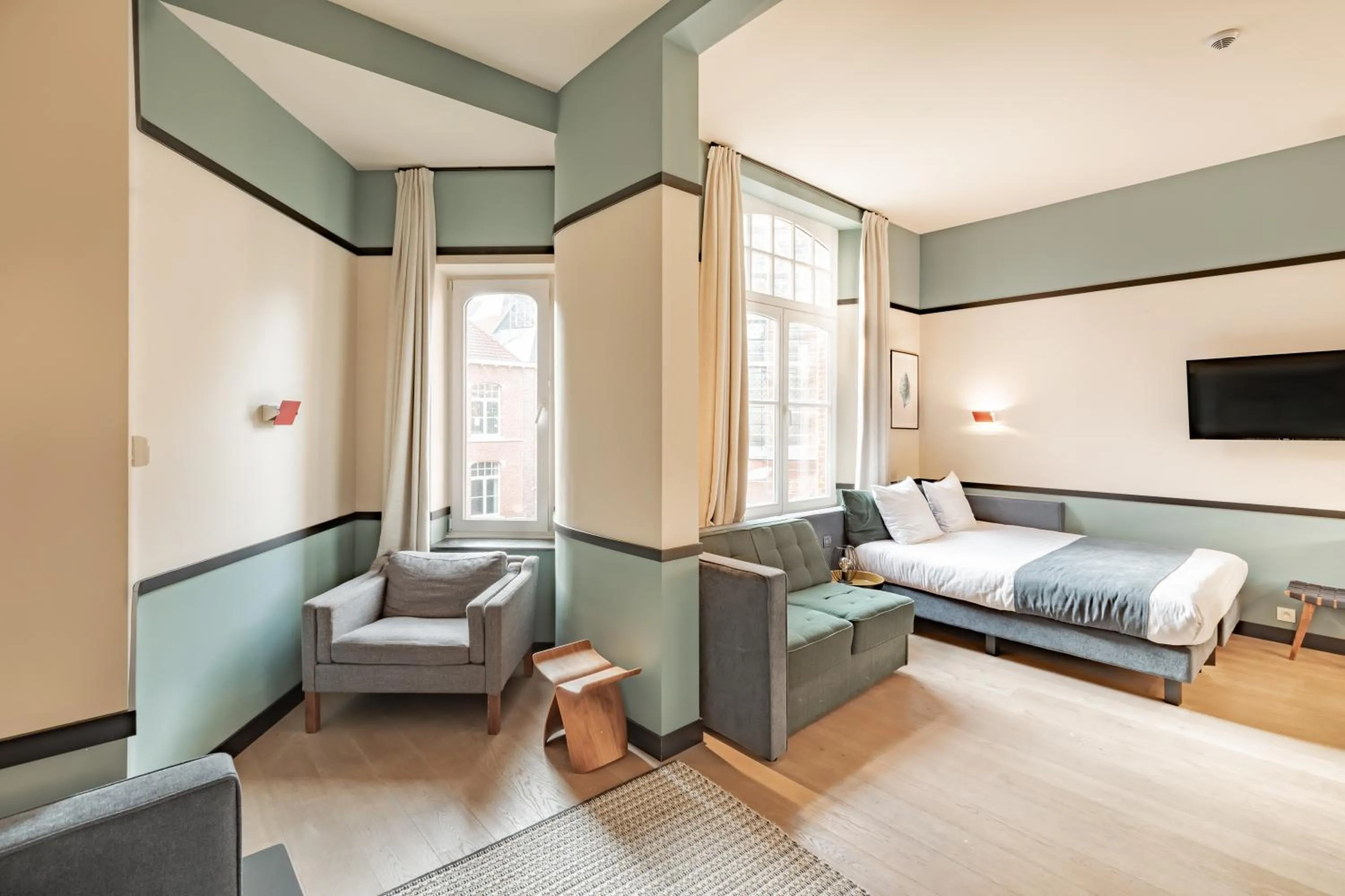 Bed in Getaway Studios Gent