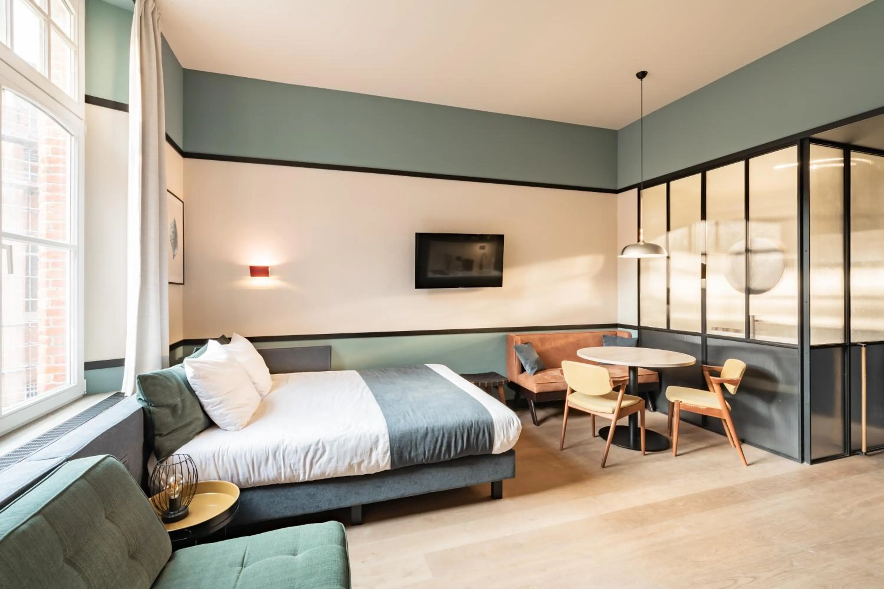 Bed in Getaway Studios Gent