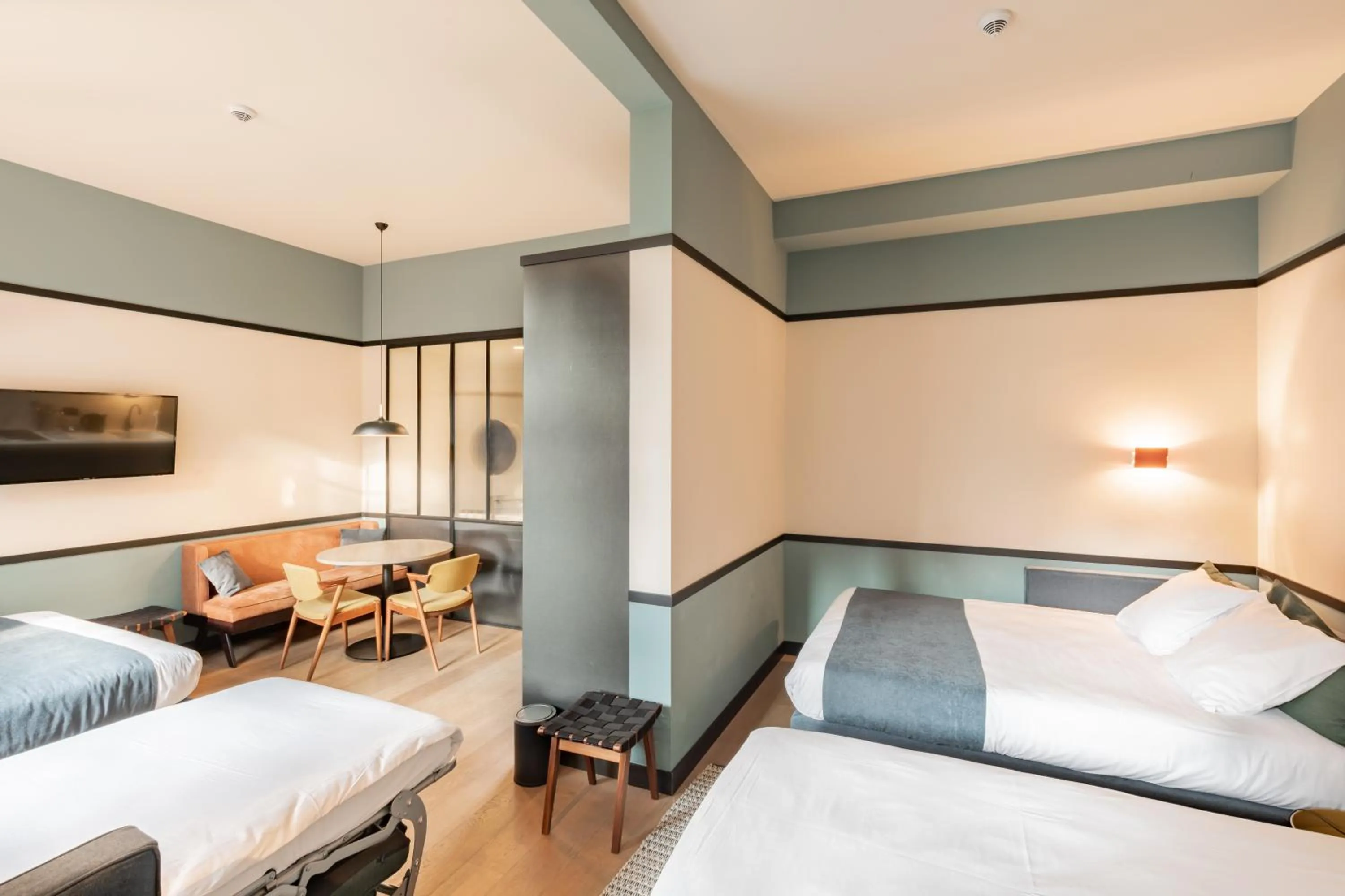 Bed in Getaway Studios Gent