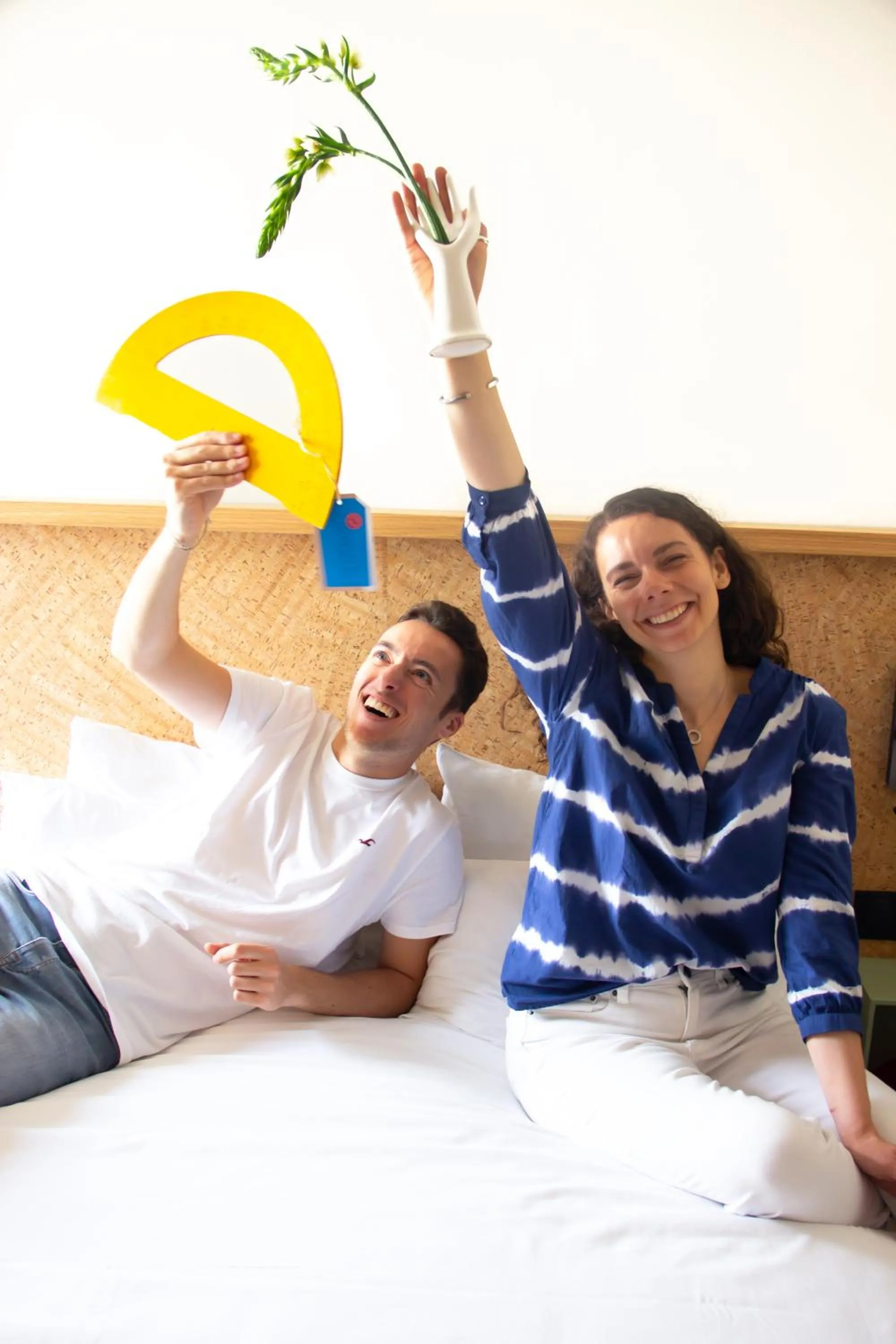 People, Bed in Greet Hotel Colmar