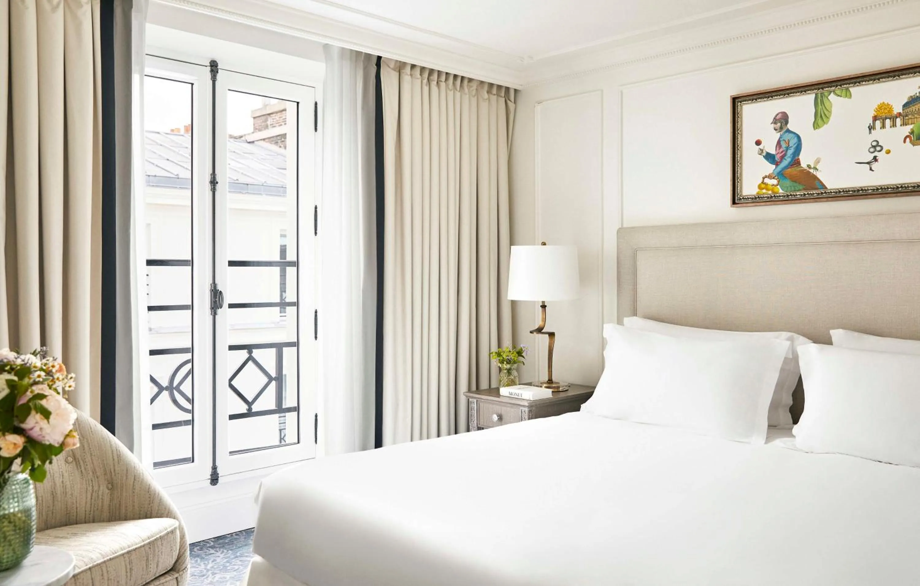 Photo of the whole room, Bed in Hôtel du Louvre, in The Unbound Collection by Hyatt