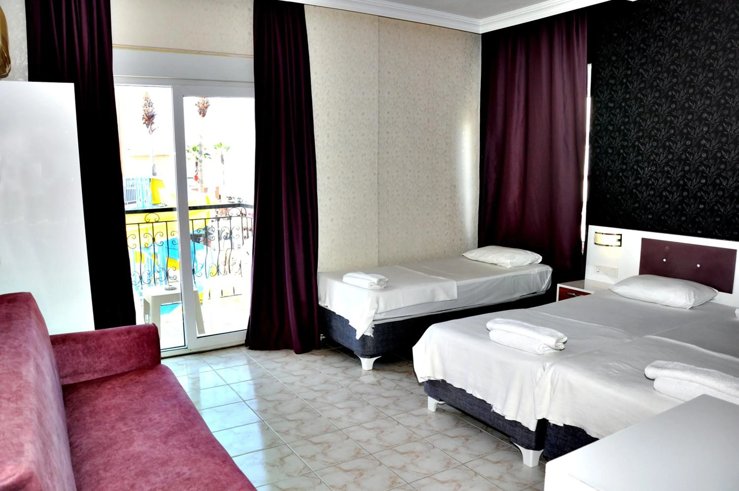 Bed in Saygılı Beach Hotel