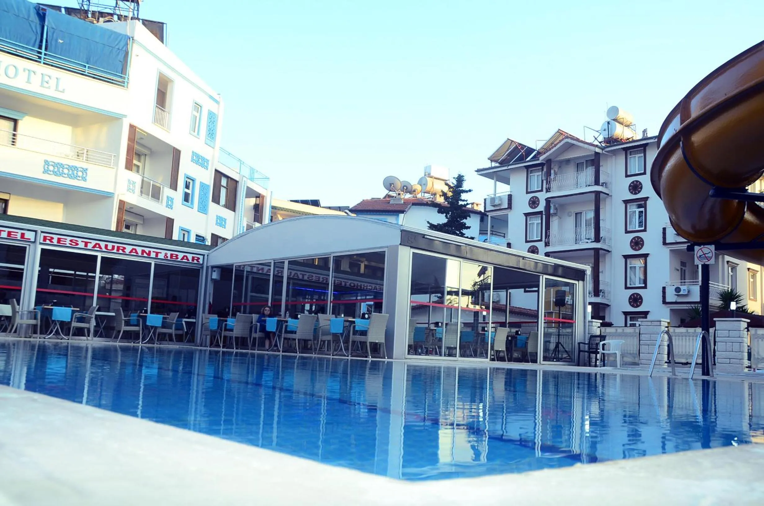 Pool view in Saygılı Beach Hotel