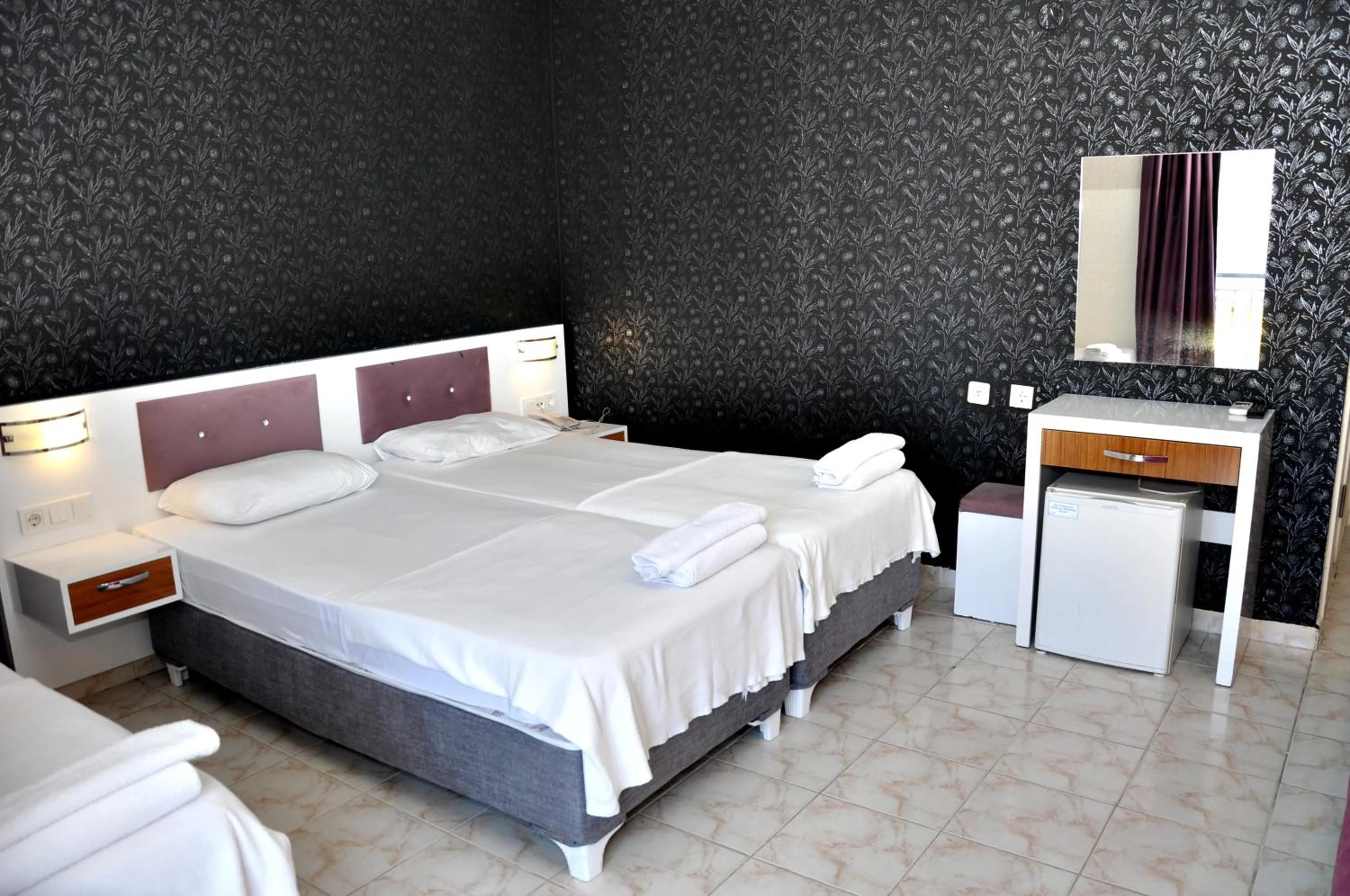 Bed in Saygılı Beach Hotel