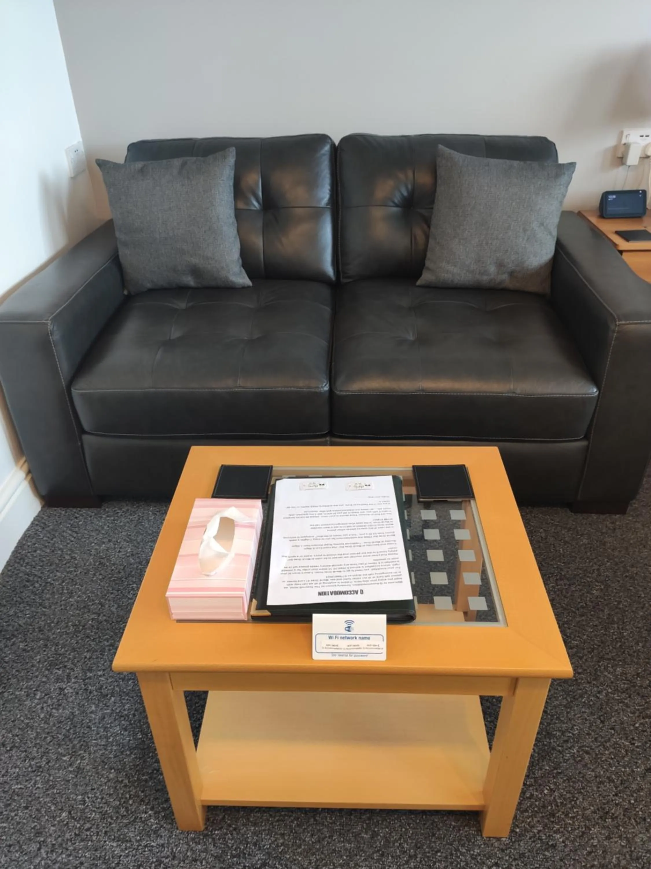 Seating area in Q Accommodation