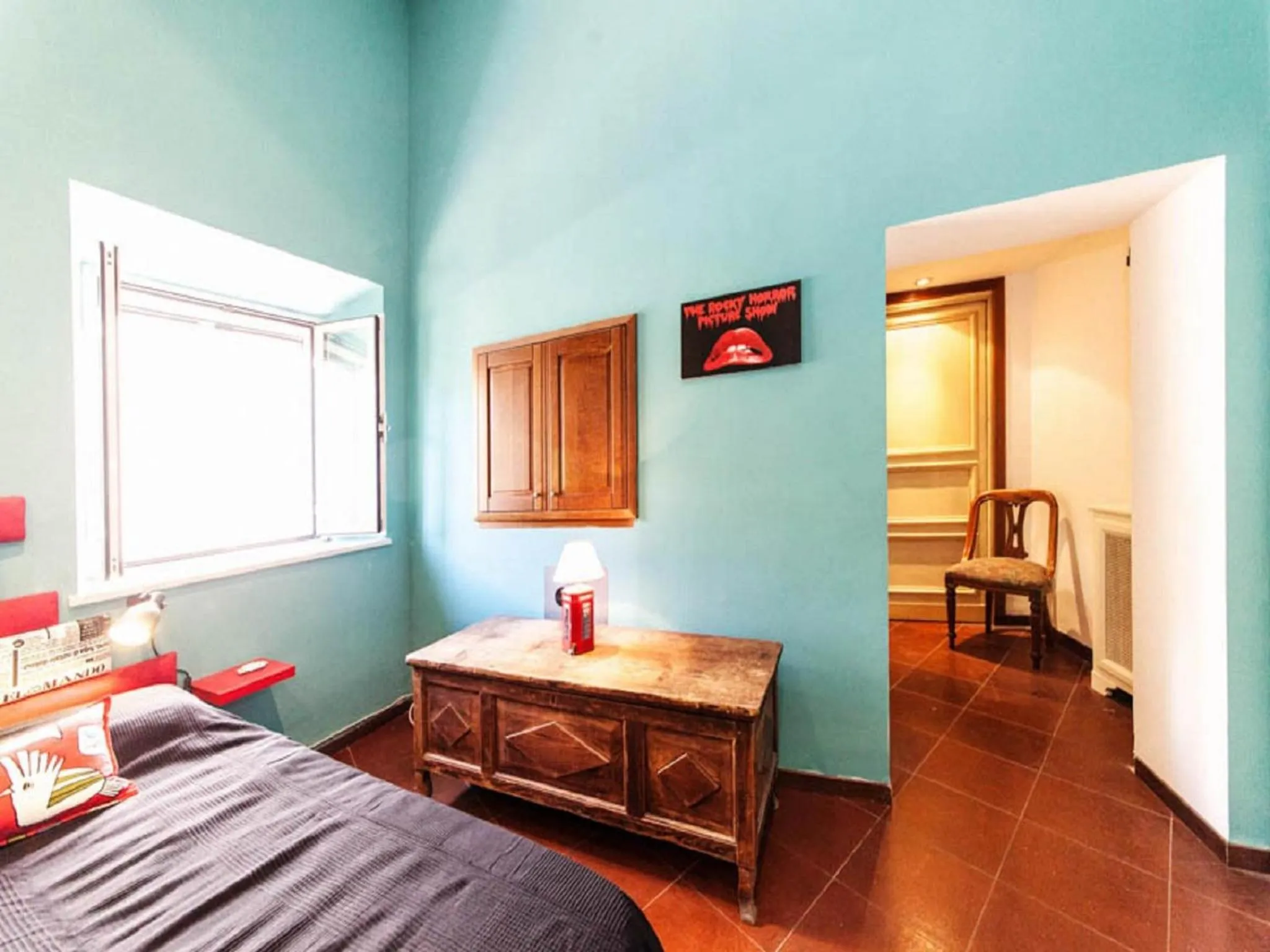 Balcony/Terrace, Bed in Signor Suite Colosseo