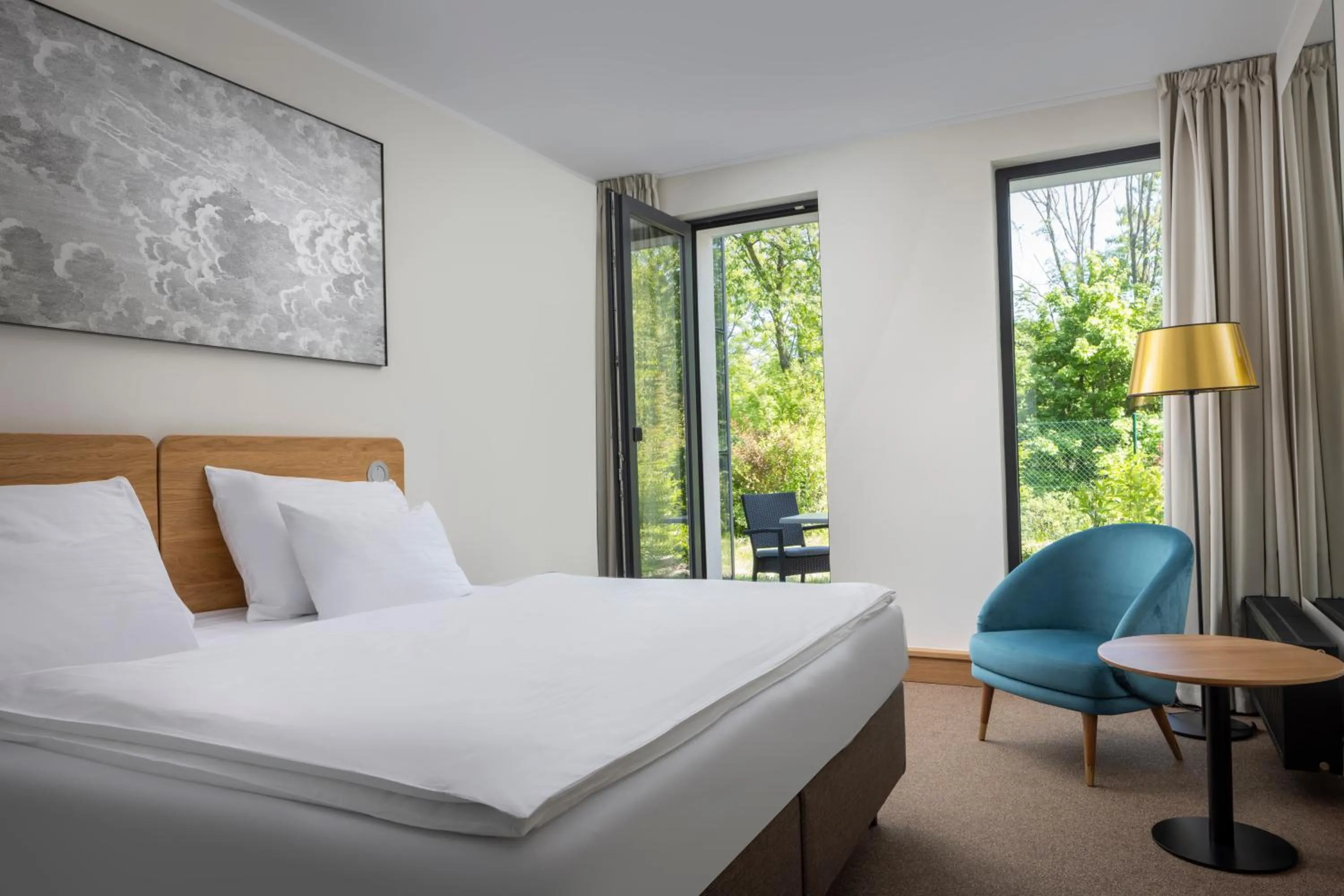 Bed in Hotel Golf Prague