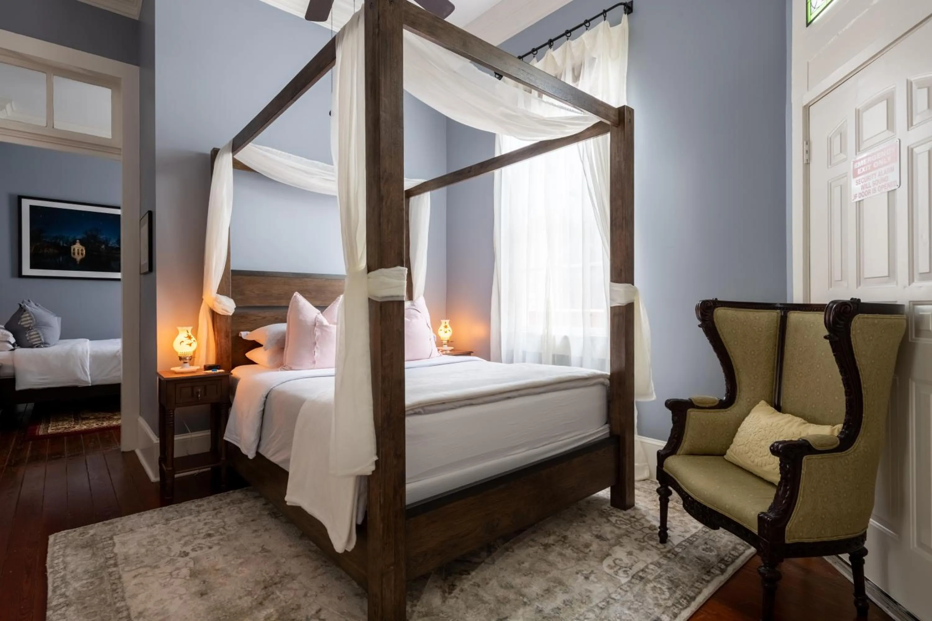 Bedroom, Bed in Luxury Historic Shotgun Home in Lower Garden District