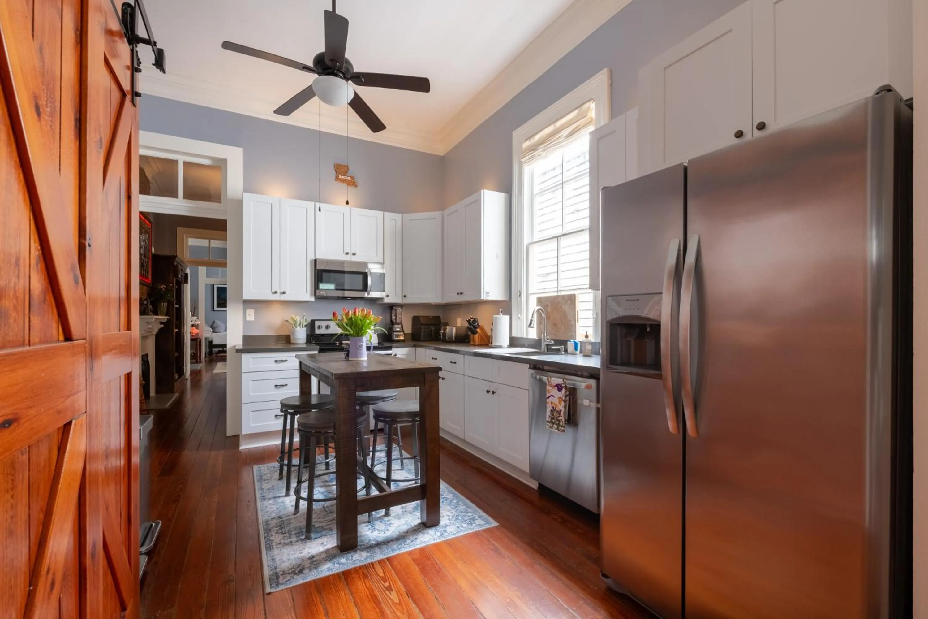Seating area in Luxury Historic Shotgun Home in Lower Garden District