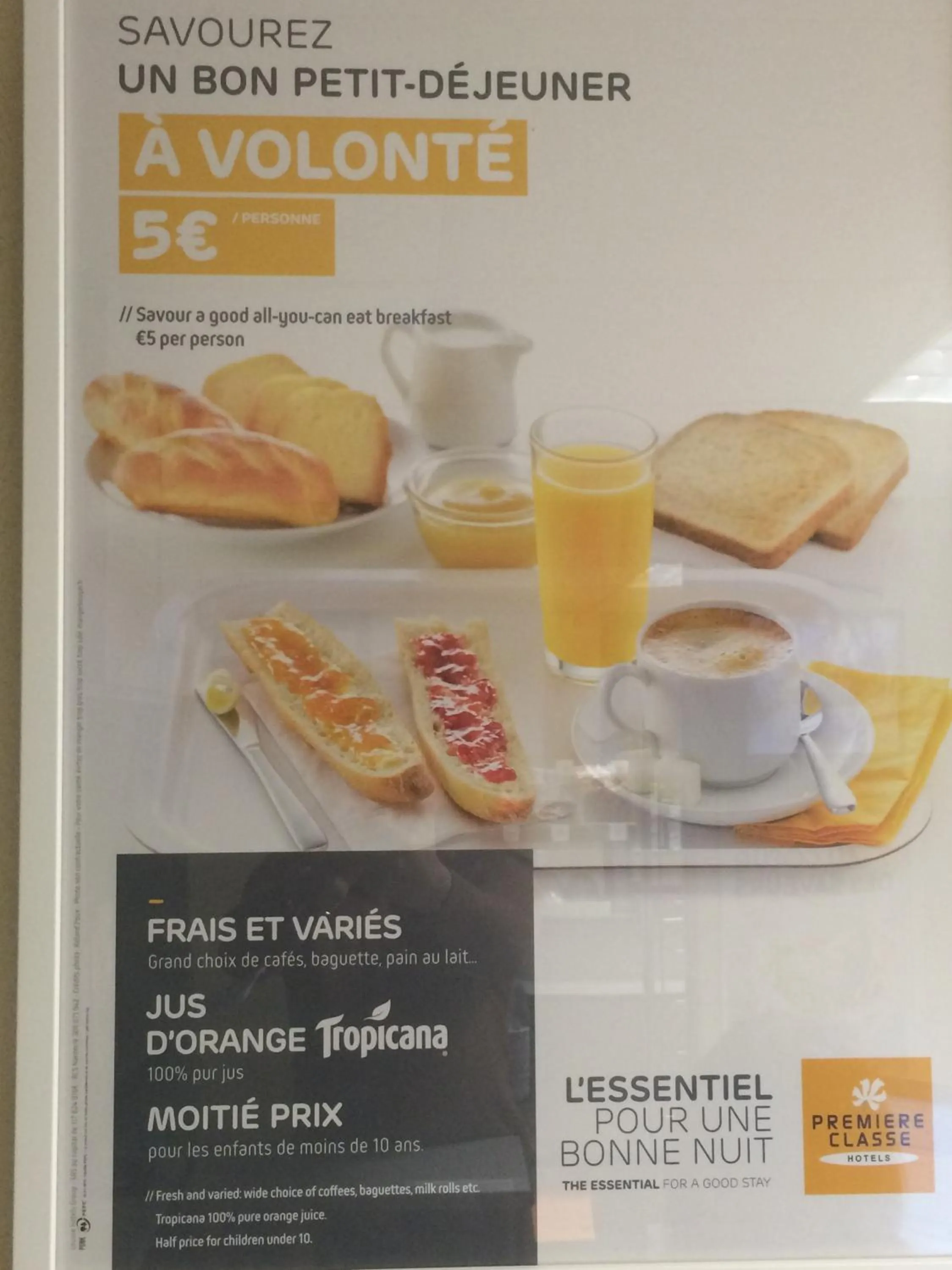 Food in Premiere Classe Evreux