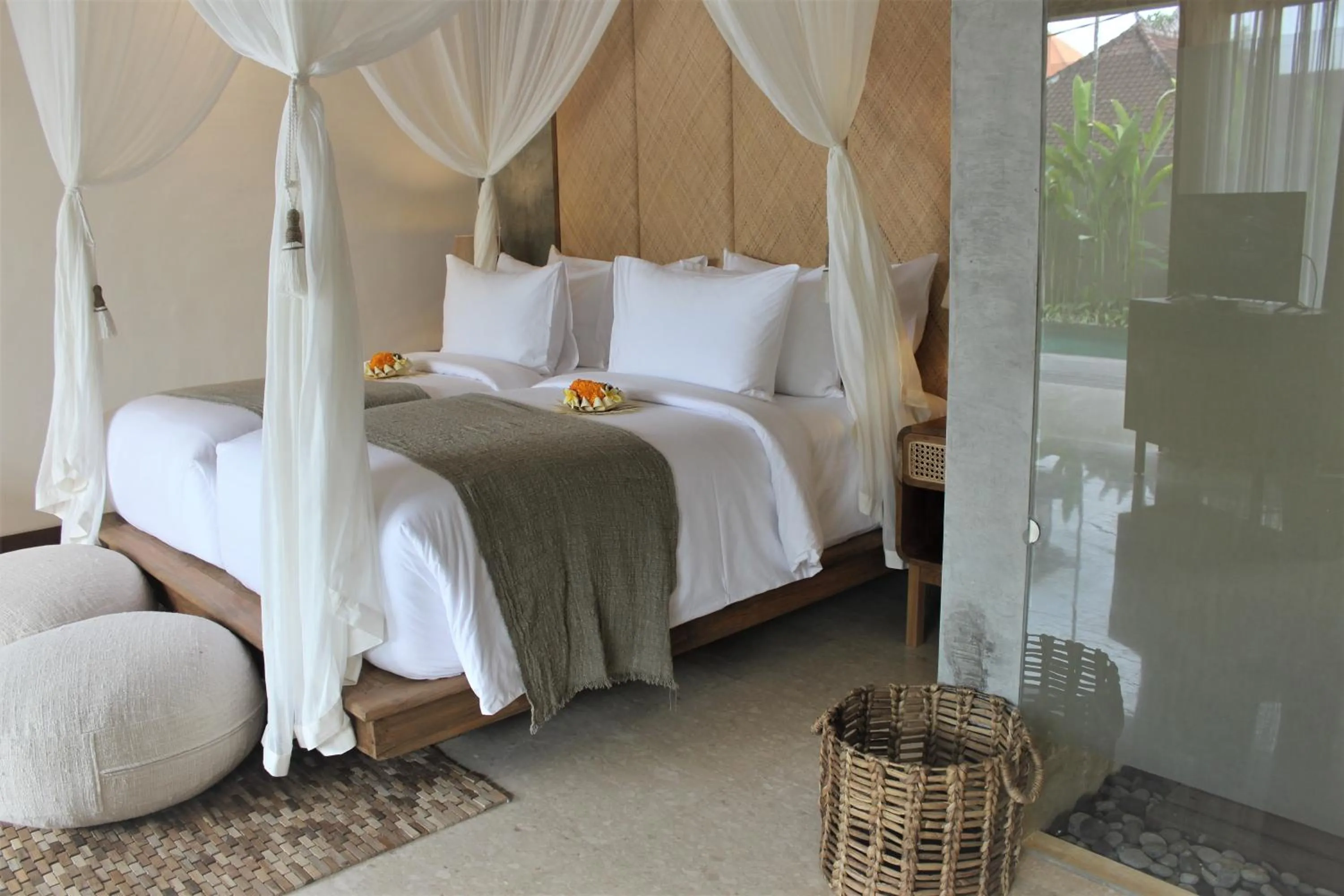 Bed in Purana Suite Ubud
