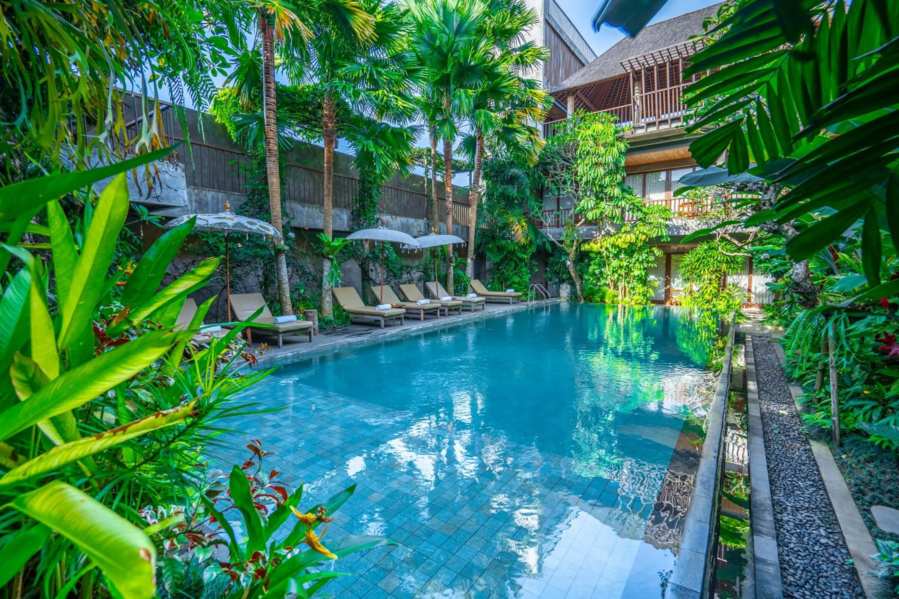 Swimming pool in Purana Suite Ubud
