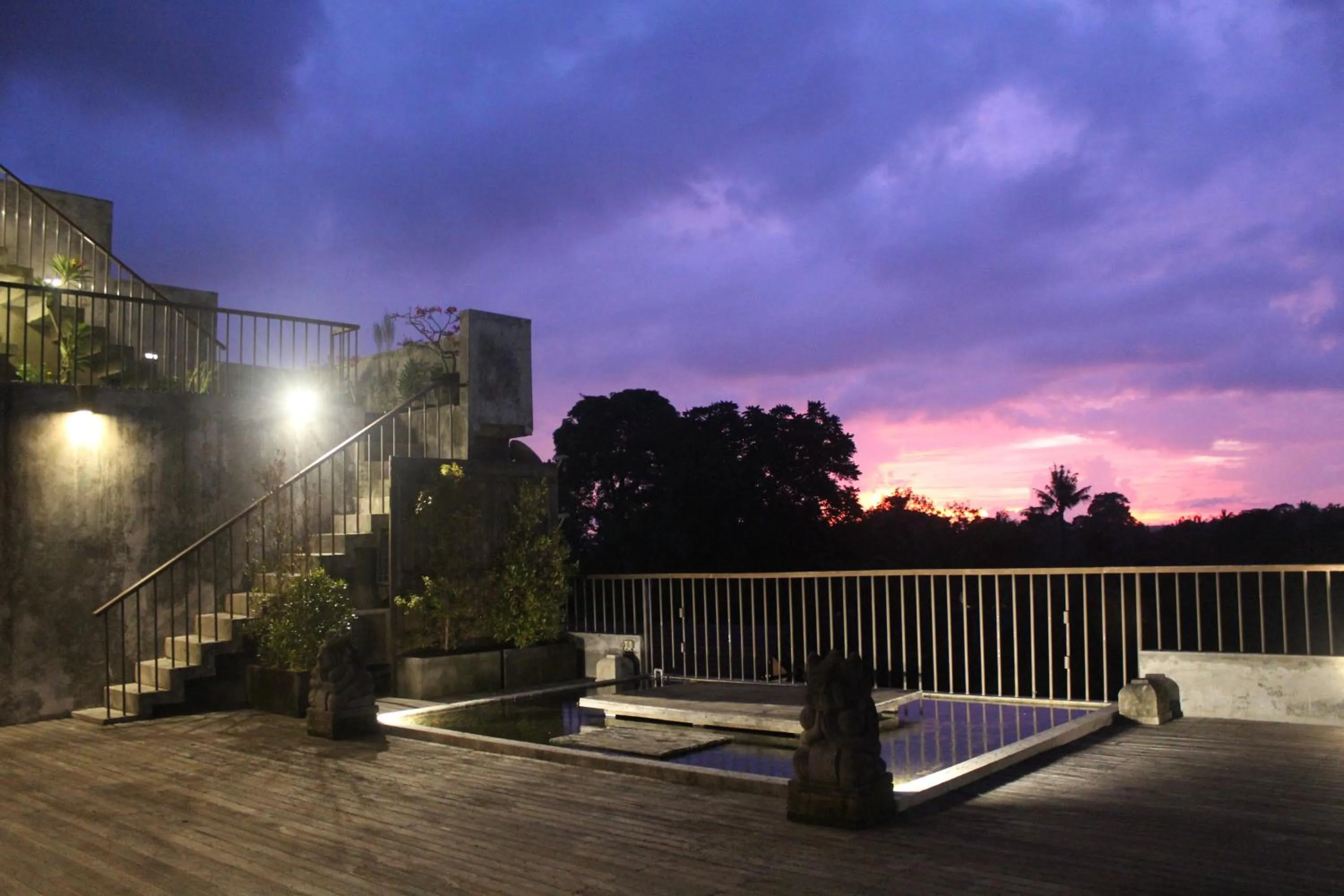 Sunset in Purana Suite Ubud