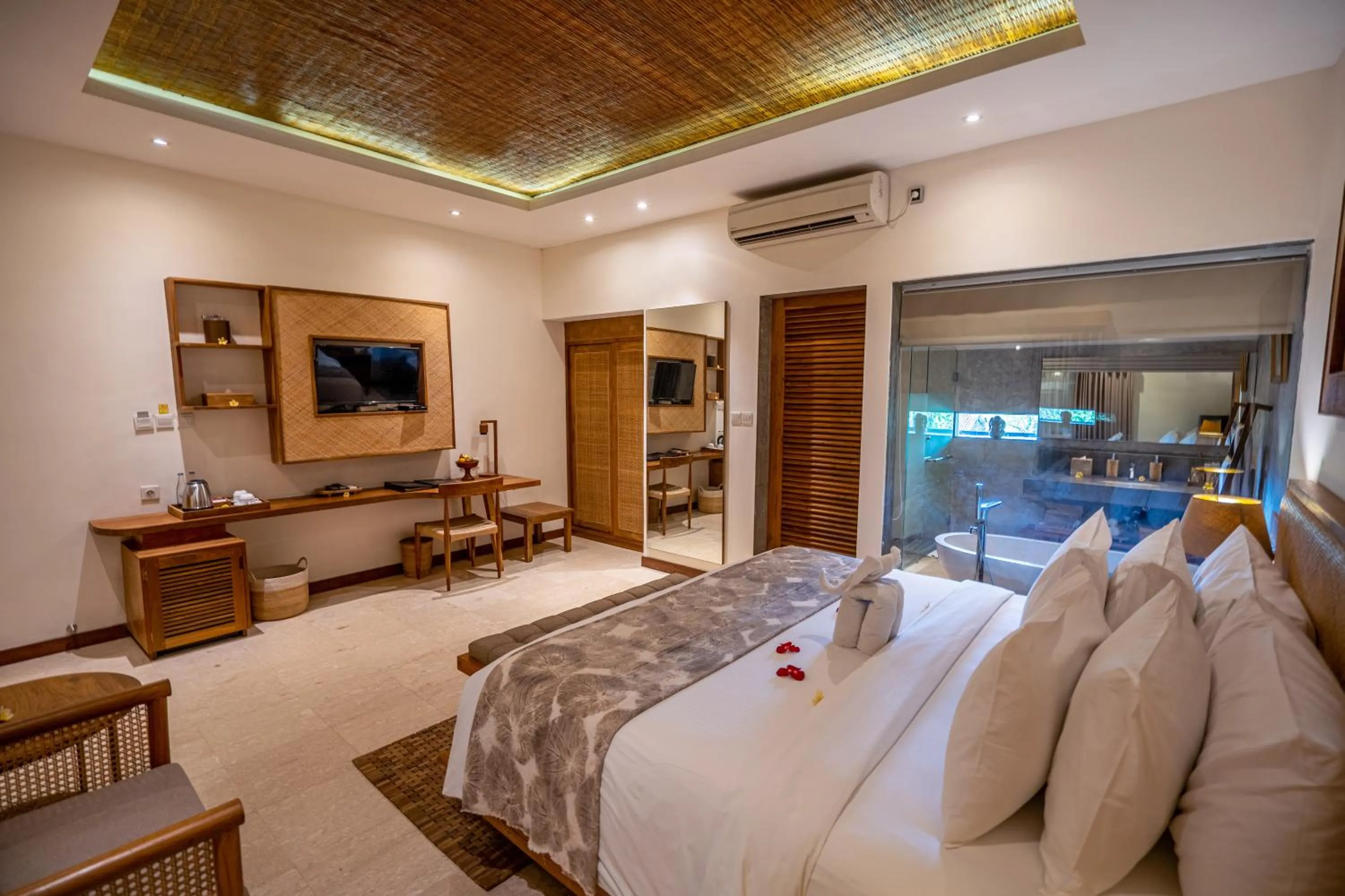 Bed in Purana Suite Ubud