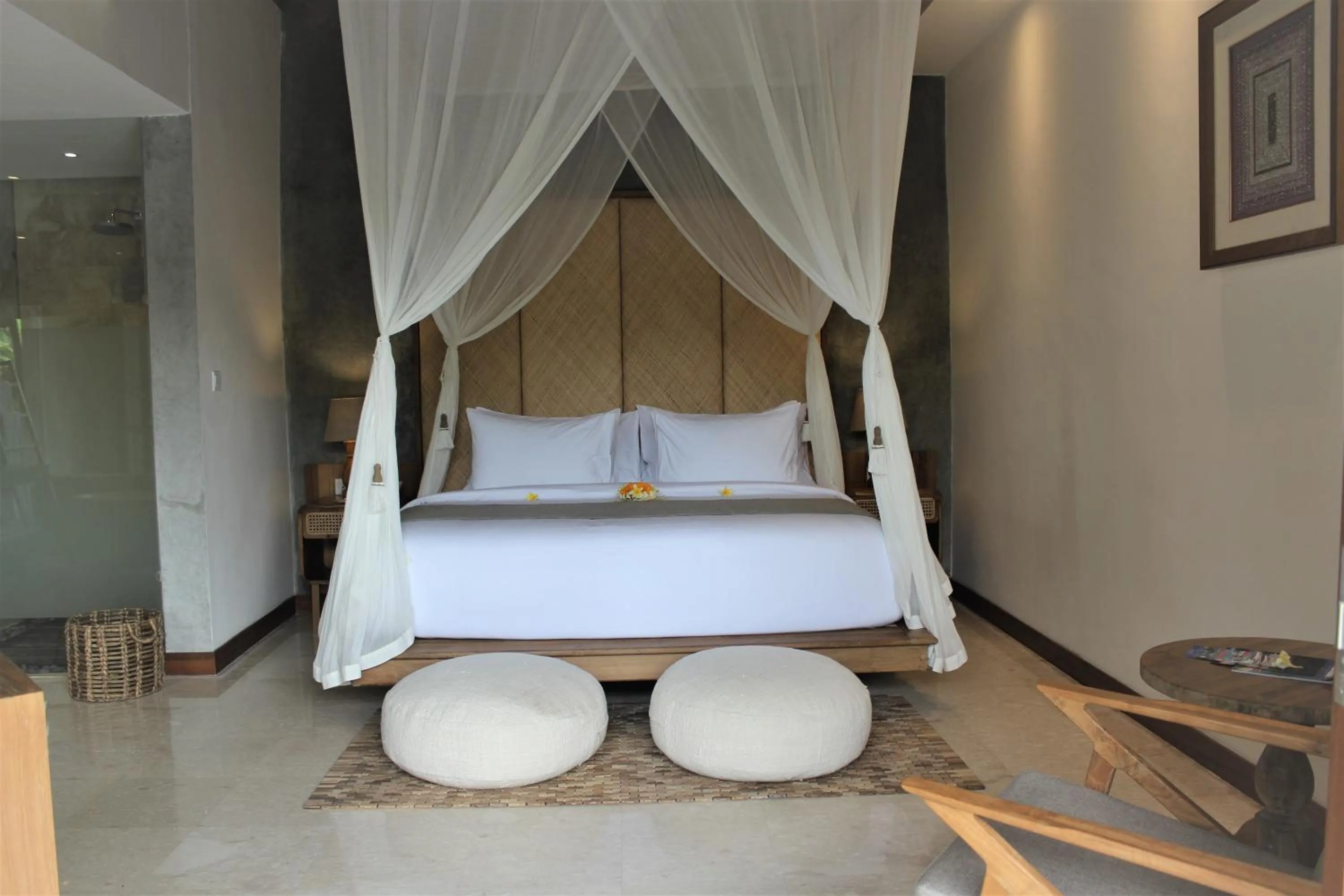 Bed in Purana Suite Ubud