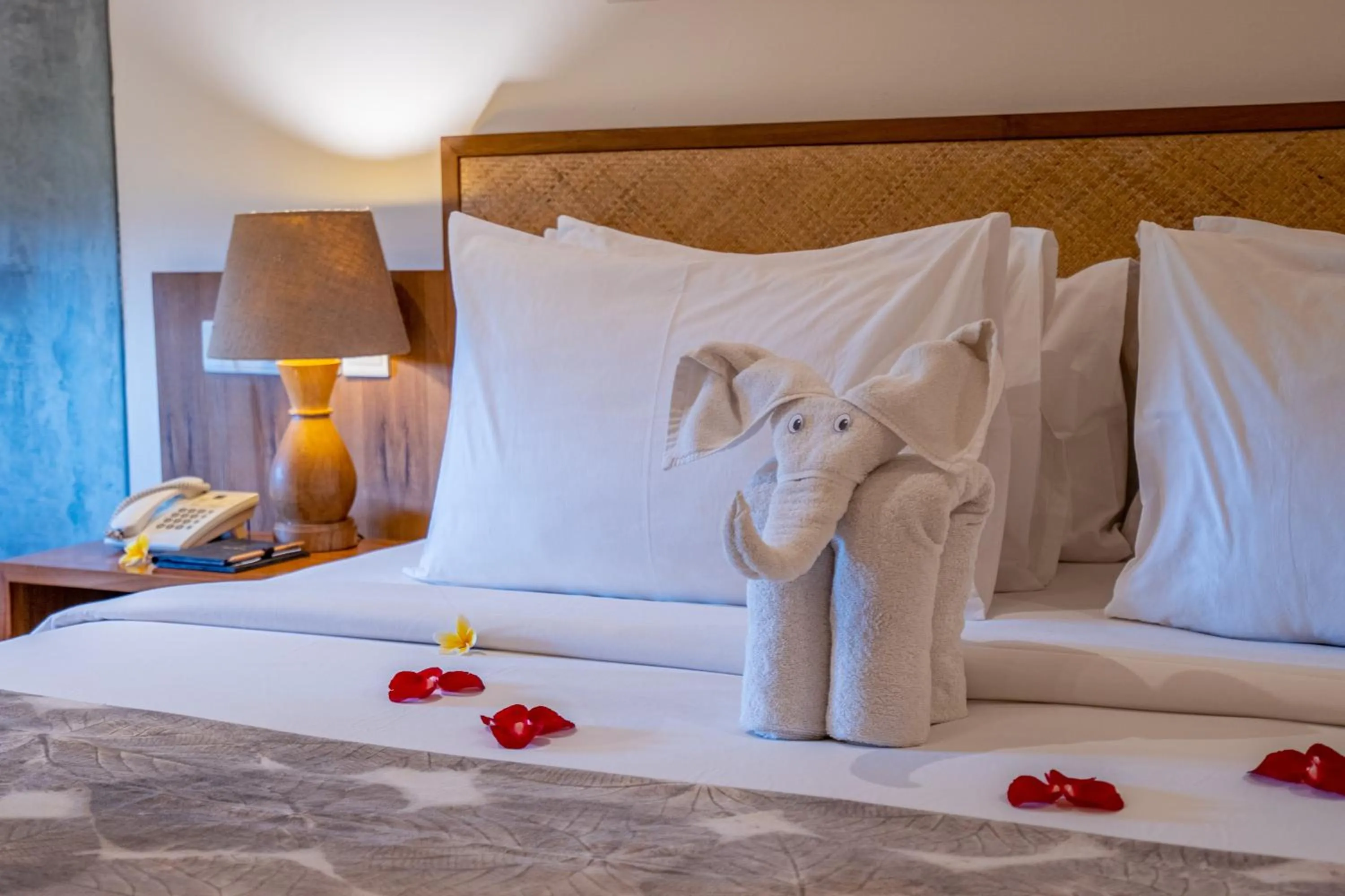 Bed in Purana Suite Ubud