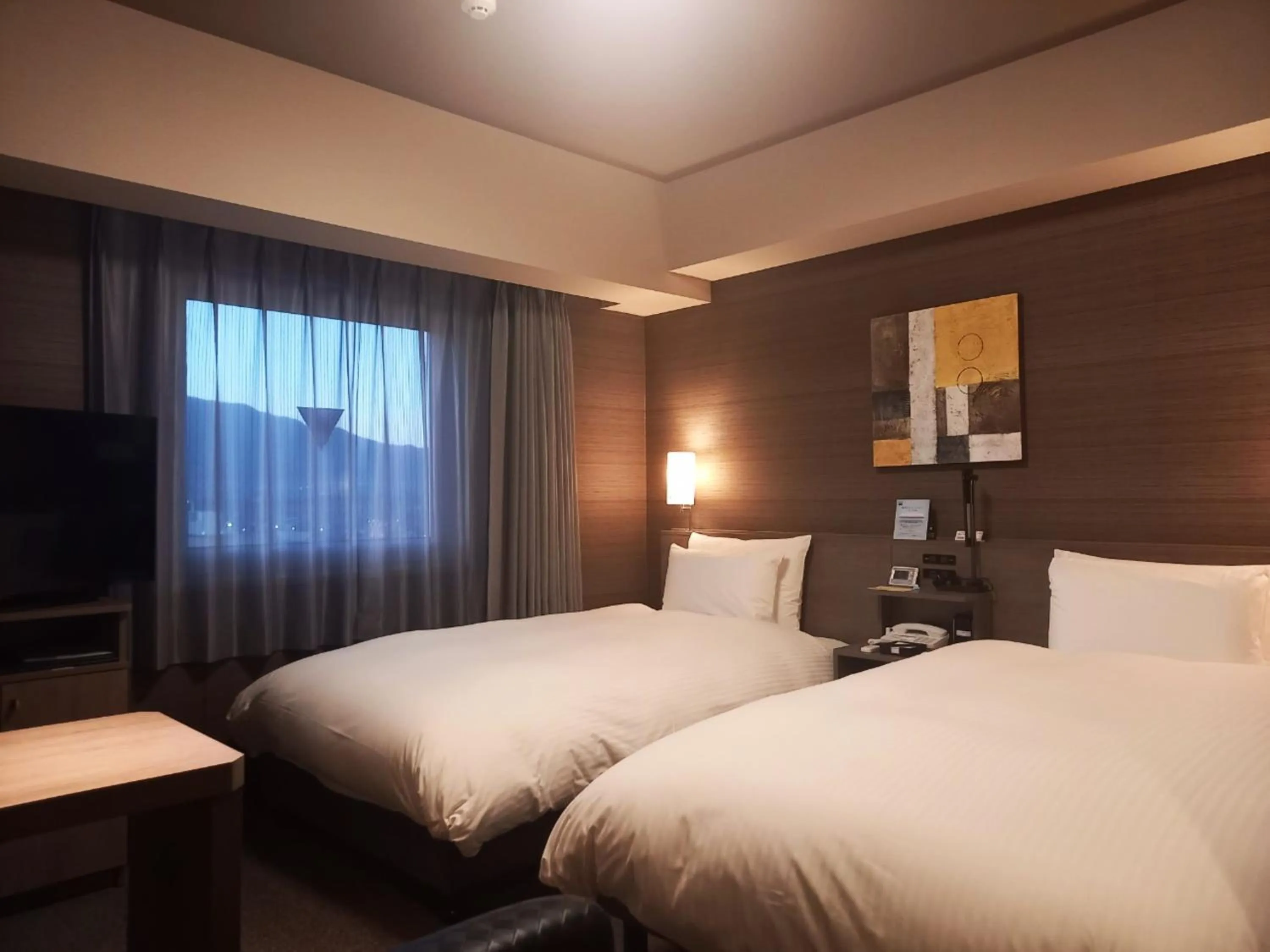 Photo of the whole room, Bed in Hotel Route-Inn Yamanashi Chuo