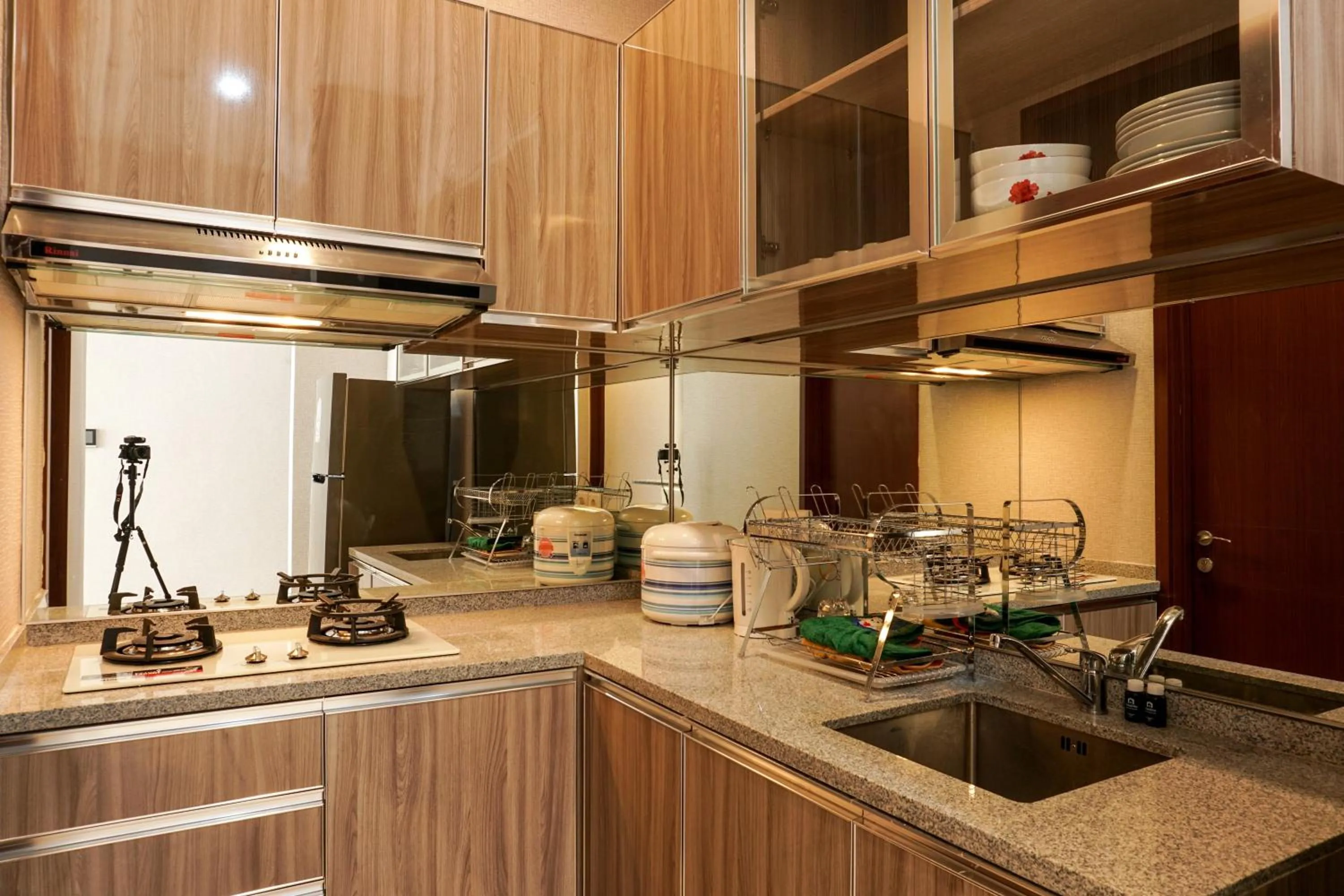 Kitchen or kitchenette in Fabulous 2BR Apartment Lucky Tower Residence By Travelio