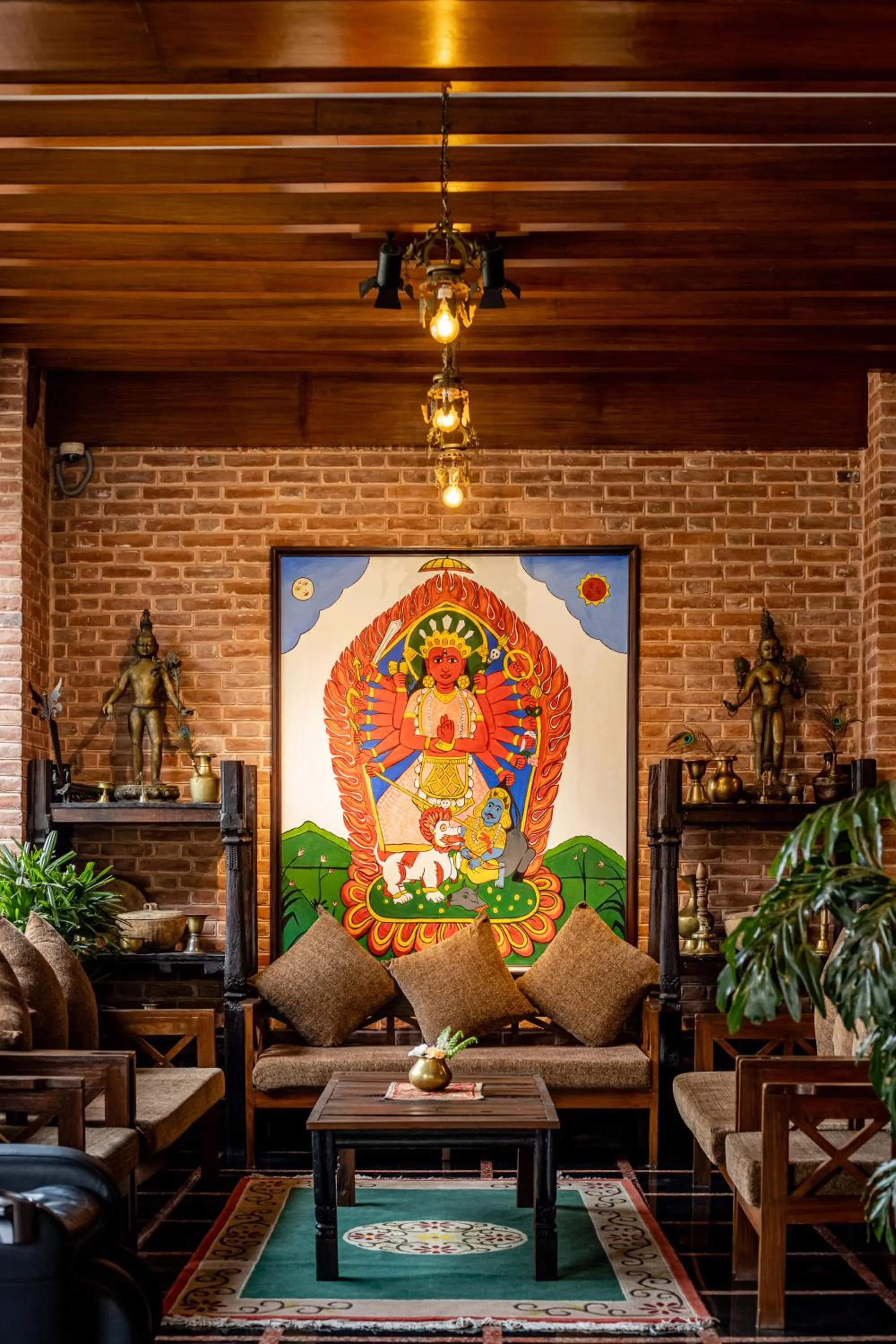 Lobby or reception in Hotel Bhadgaon