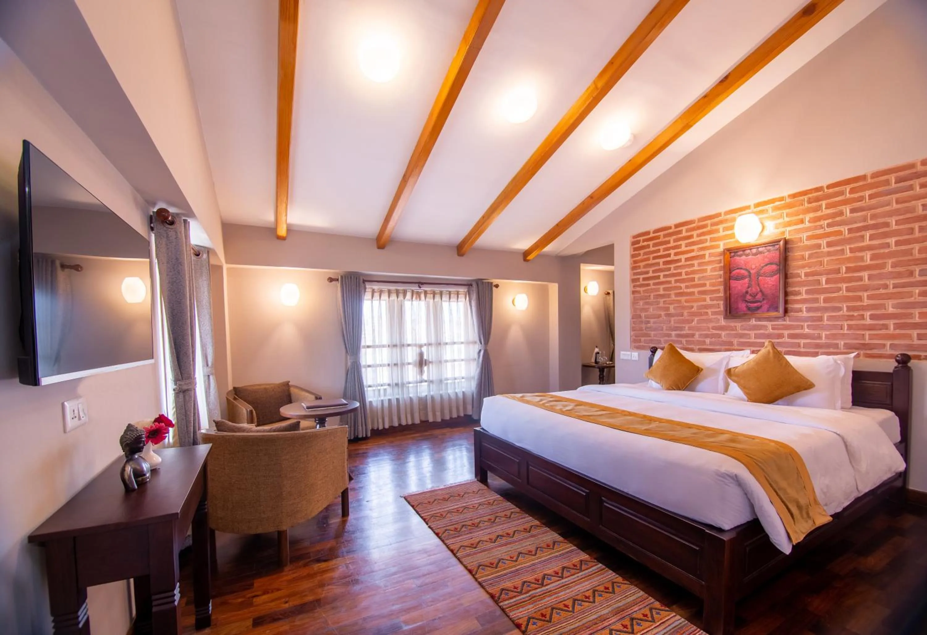 Bed in Hotel Bhadgaon