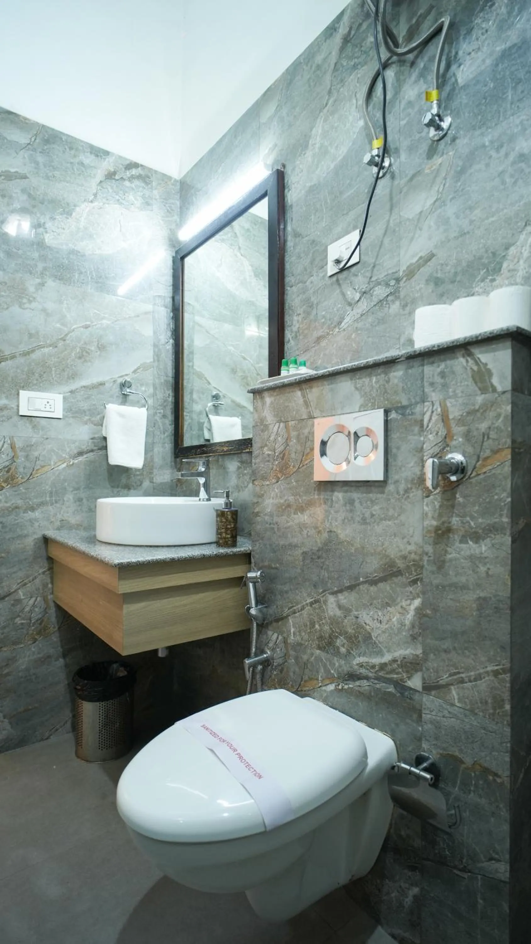 Toilet in Neelesh Inn- A Luxury Lake View Hotel- 20 kms from Nainital