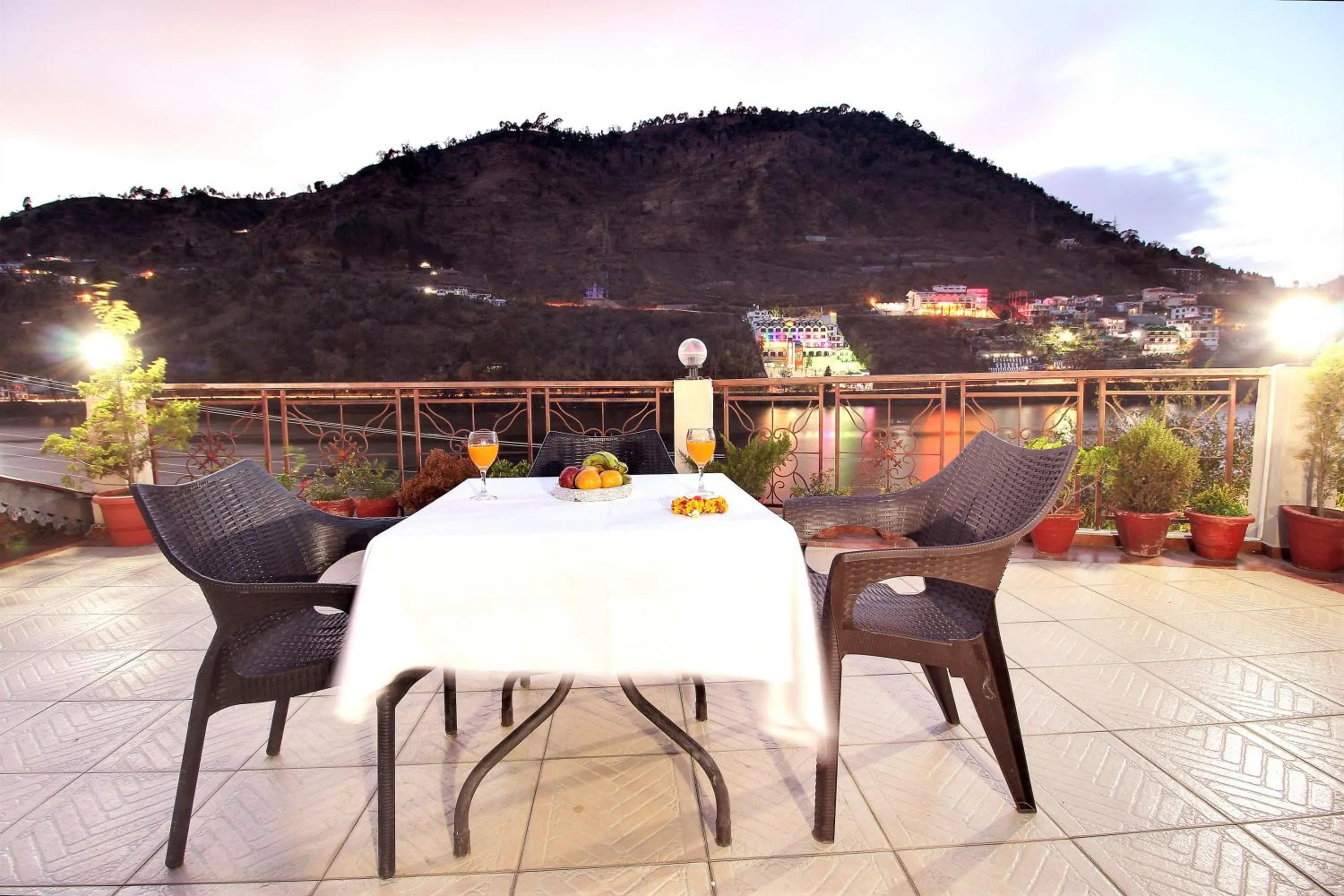 Balcony/Terrace in Neelesh Inn- A Luxury Lake View Hotel- 20 kms from Nainital