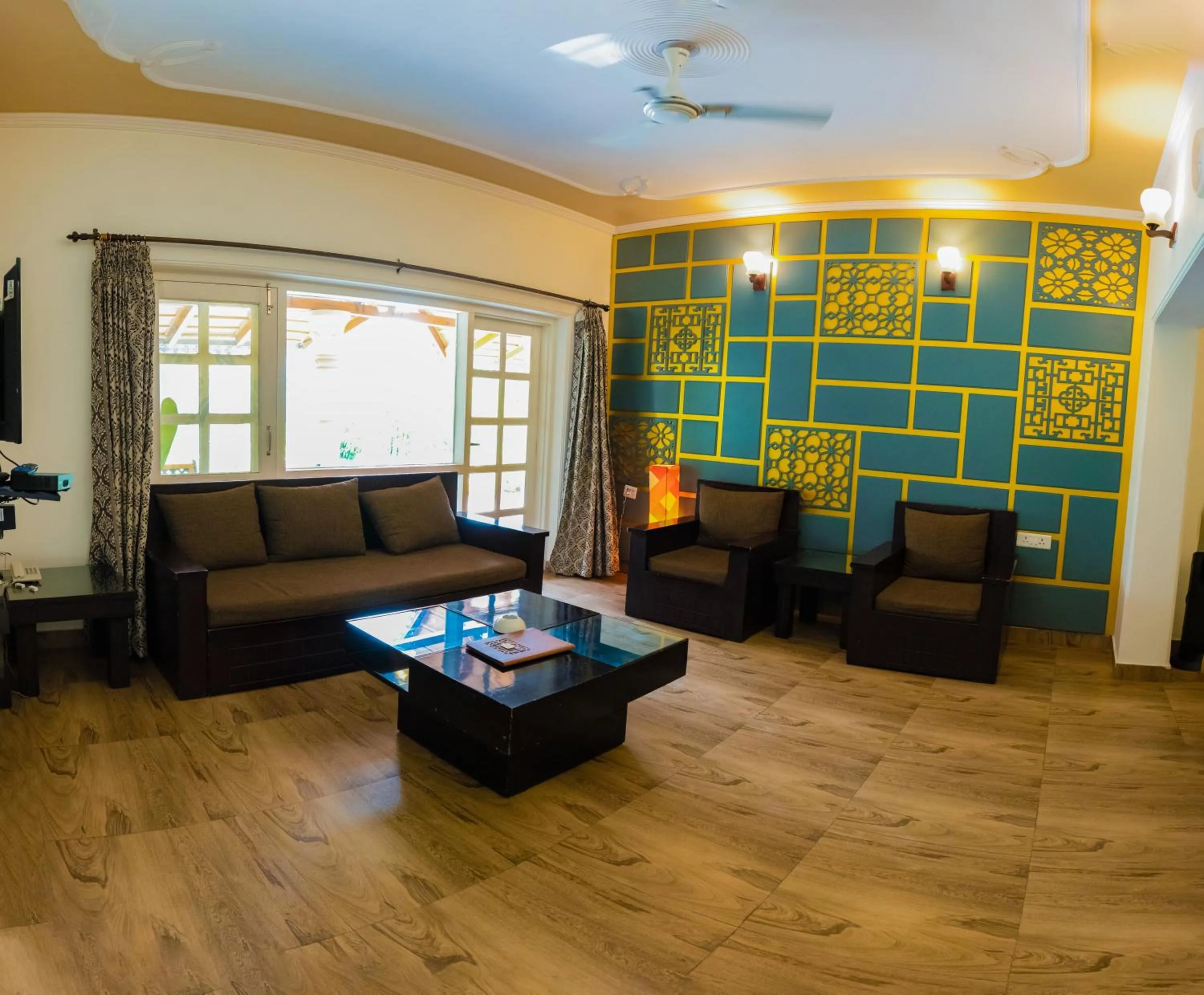 Seating area in Neelesh Inn- A Luxury Lake View Hotel- 20 kms from Nainital