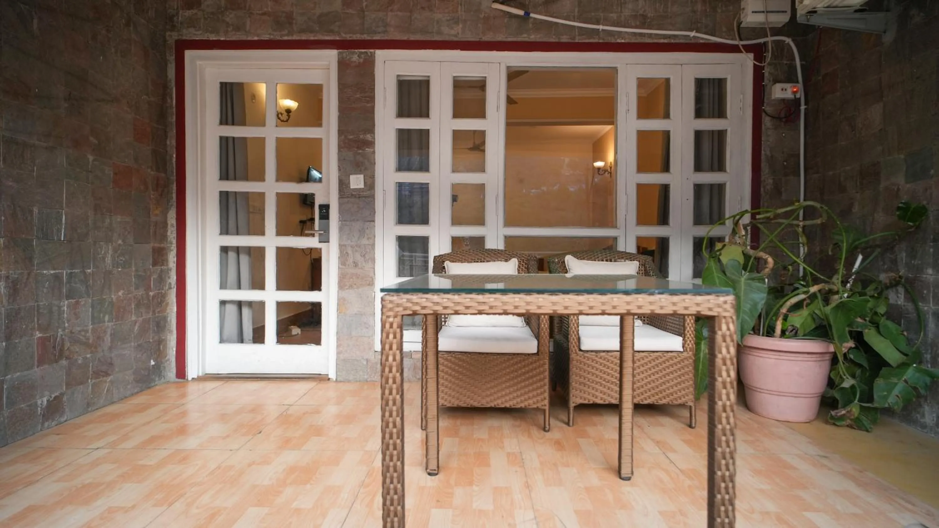 Patio in Neelesh Inn- A Luxury Lake View Hotel- 20 kms from Nainital