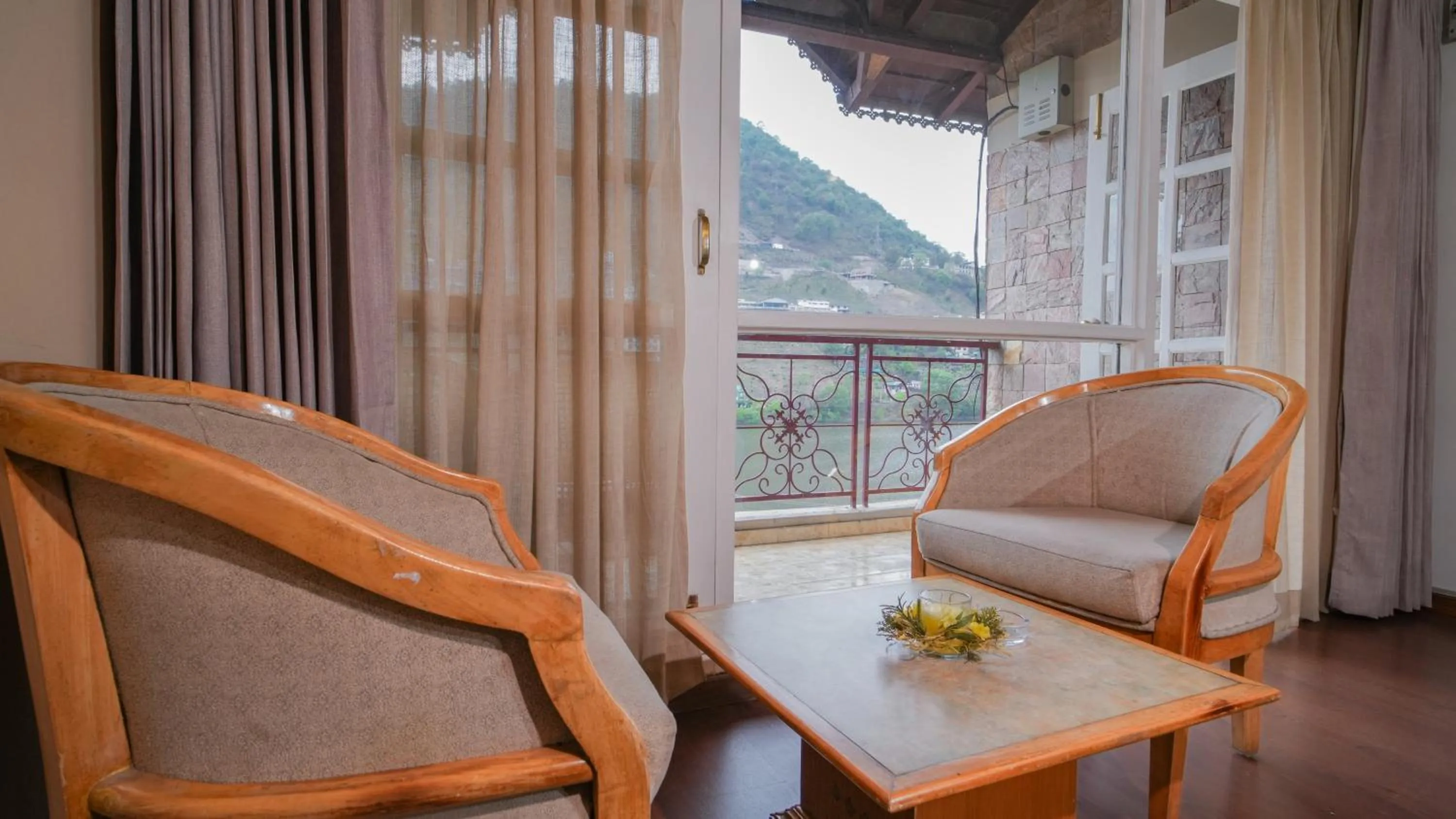 Balcony/Terrace in Neelesh Inn- A Luxury Lake View Hotel- 20 kms from Nainital